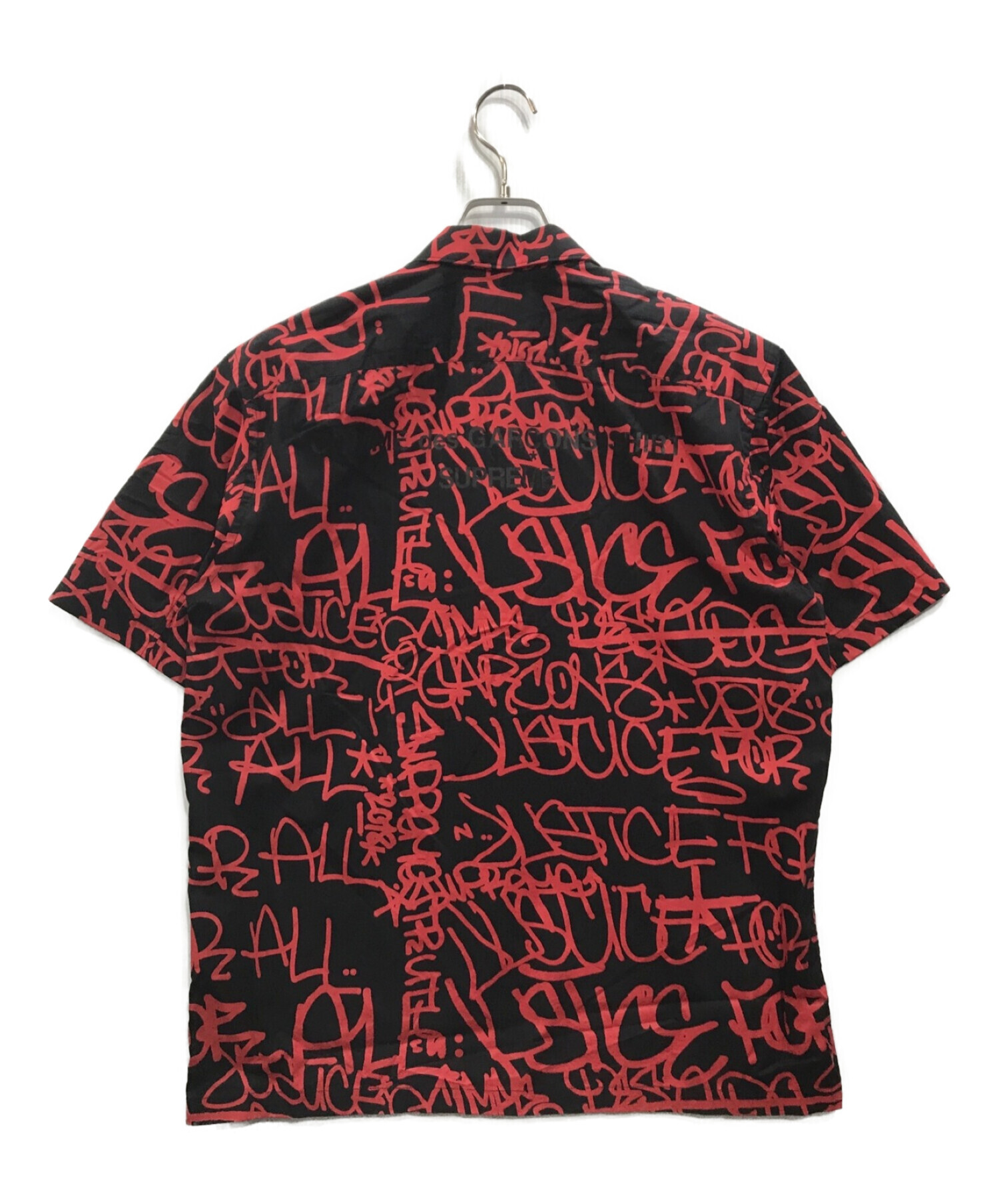 Supreme (シュプリーム) COMME des GARCONS SHIRT (コムデギャルソンシャツ) 18AW Graphic Shirt  グラフィックシャツ ブラック×レッド サイズ:M