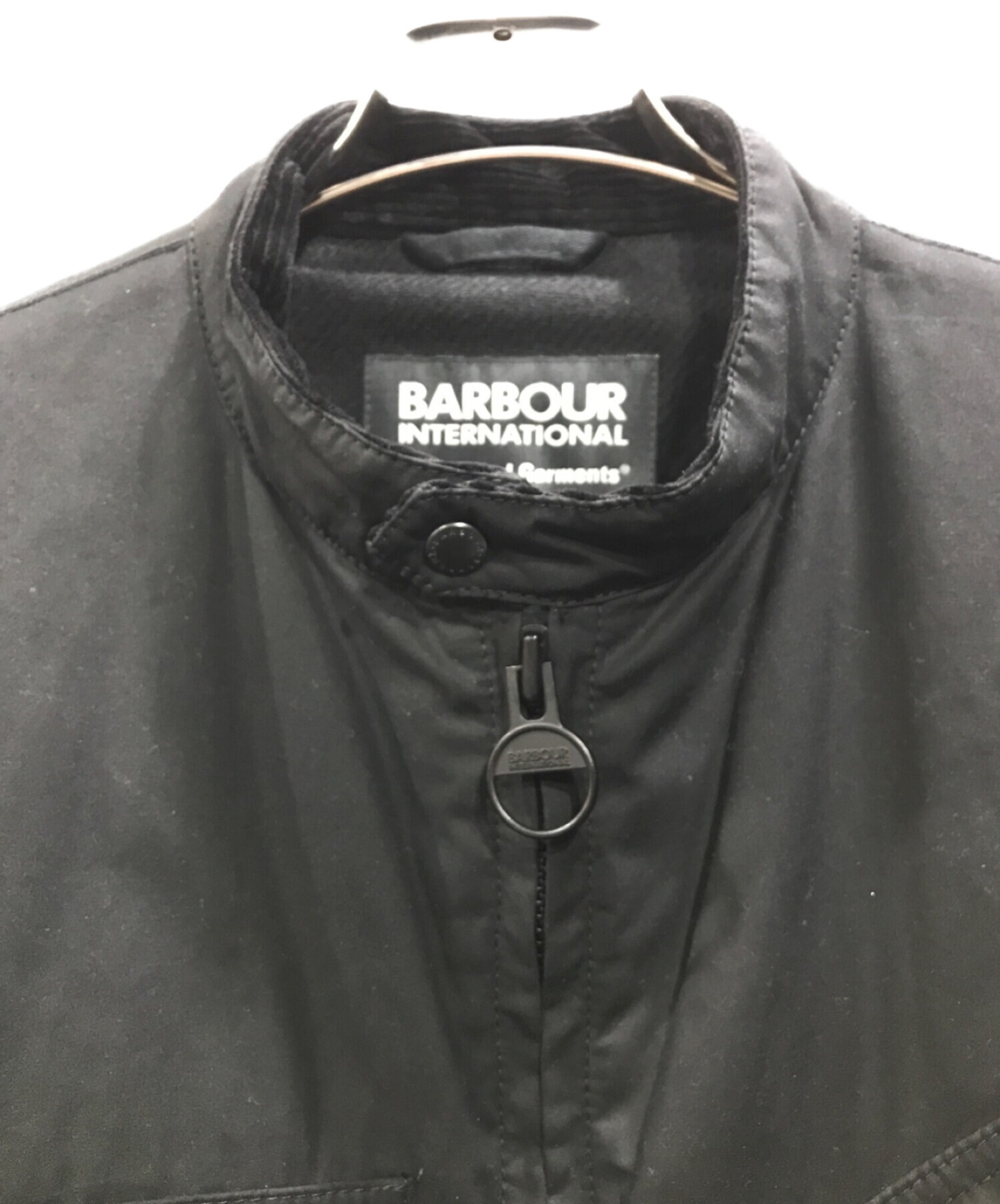 Barbour (バブアー) Engineered Garments (エンジニアド ガーメンツ) B.INTL HARLEM WAX  コットンジャケット ブラック サイズ:M