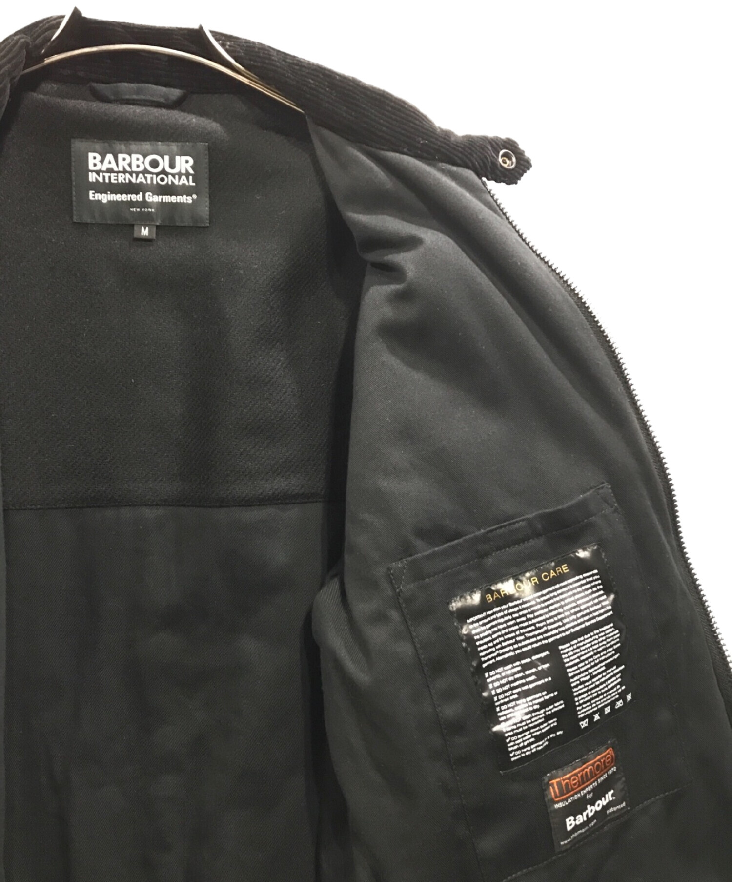 Barbour (バブアー) Engineered Garments (エンジニアド ガーメンツ) B.INTL HARLEM WAX  コットンジャケット ブラック サイズ:M