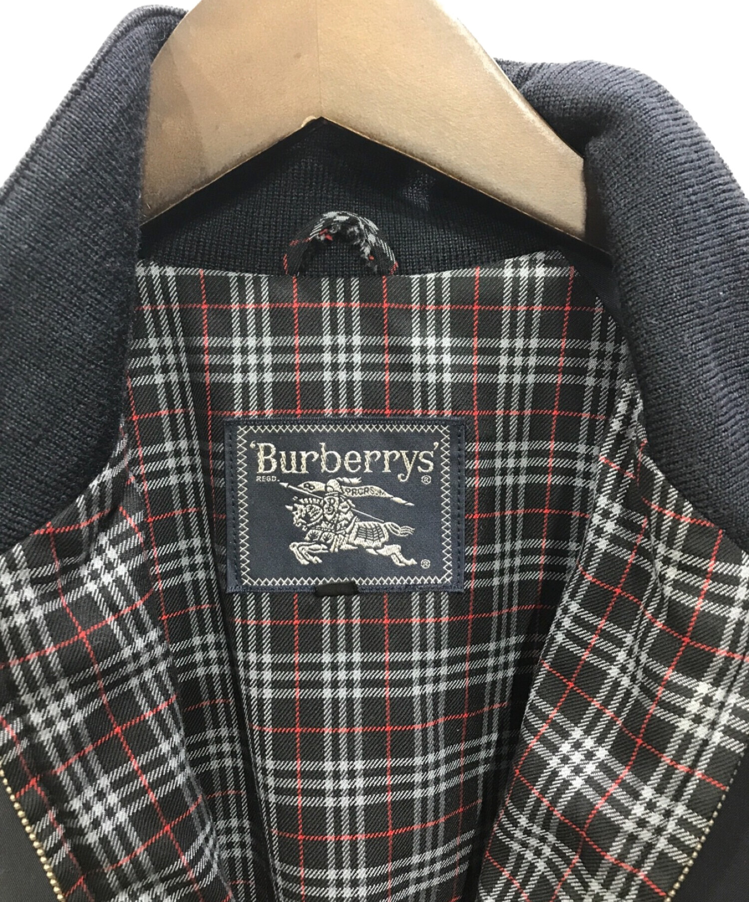 Burberry's (バーバリーズ) ホース刺繍ハリントンジャケット スイングトップ ネイビー サイズ:M