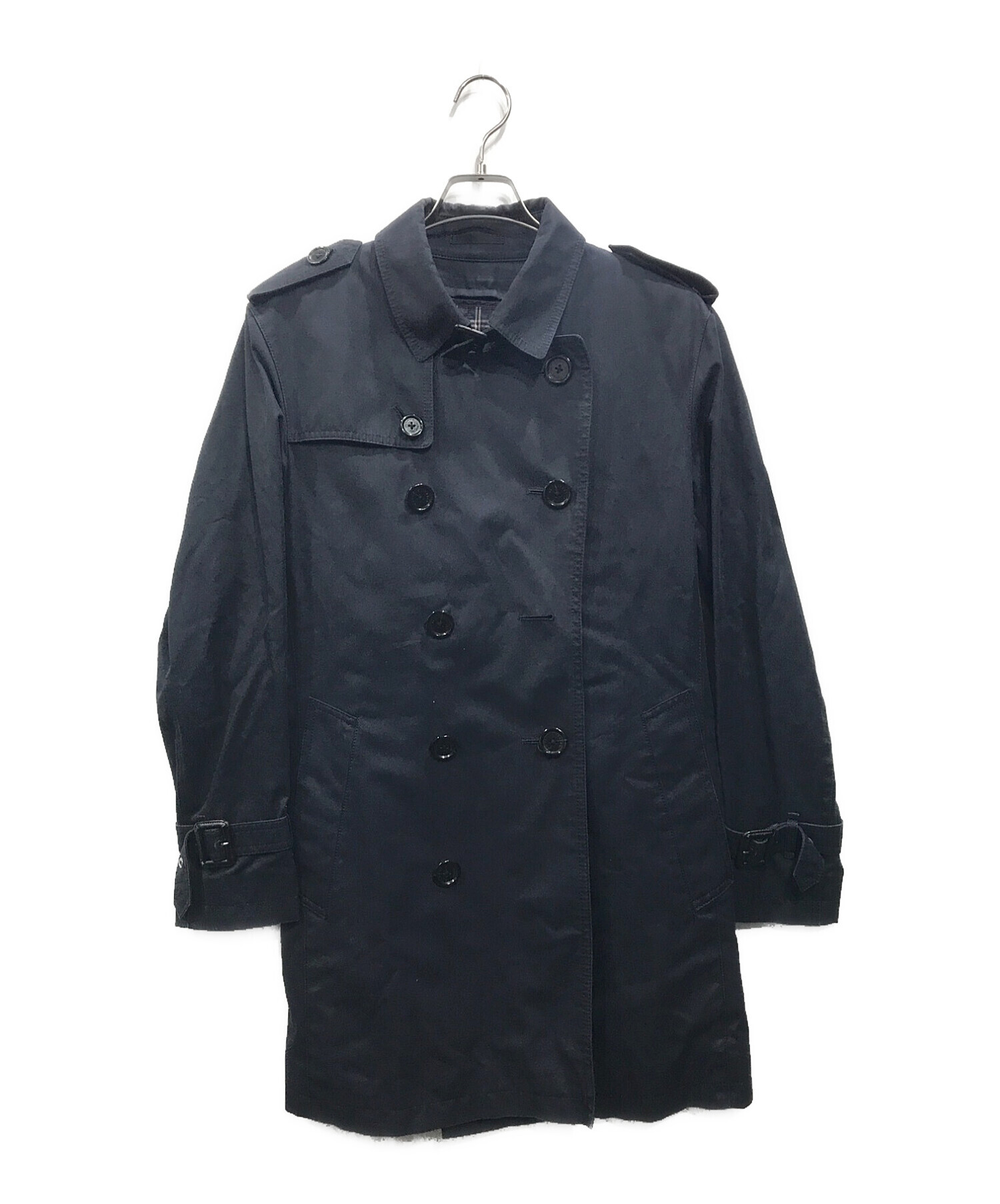 中古・古着通販】BURBERRY BLACK LABEL (バーバリーブラックレーベル) チェックライナー付トレンチコート ネイビー サイズ:M｜ブランド・古着通販  トレファク公式【TREFAC FASHION】スマホサイト