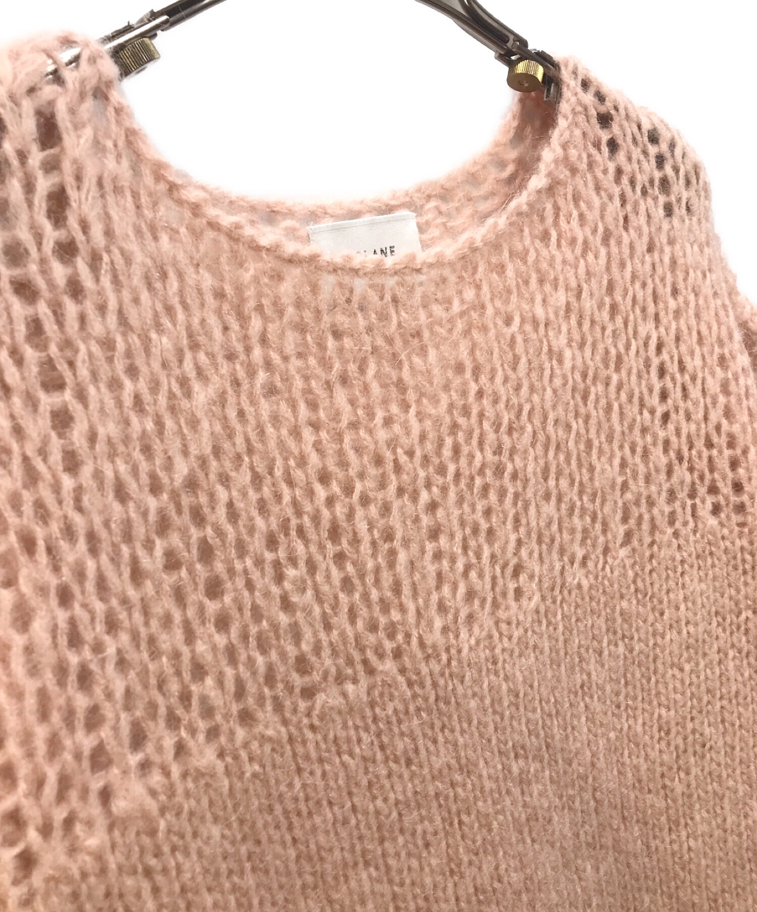 CLANE (クラネ) HALF SHEER LOOSE MOHAIR KNIT TOPS ピンク サイズ:1