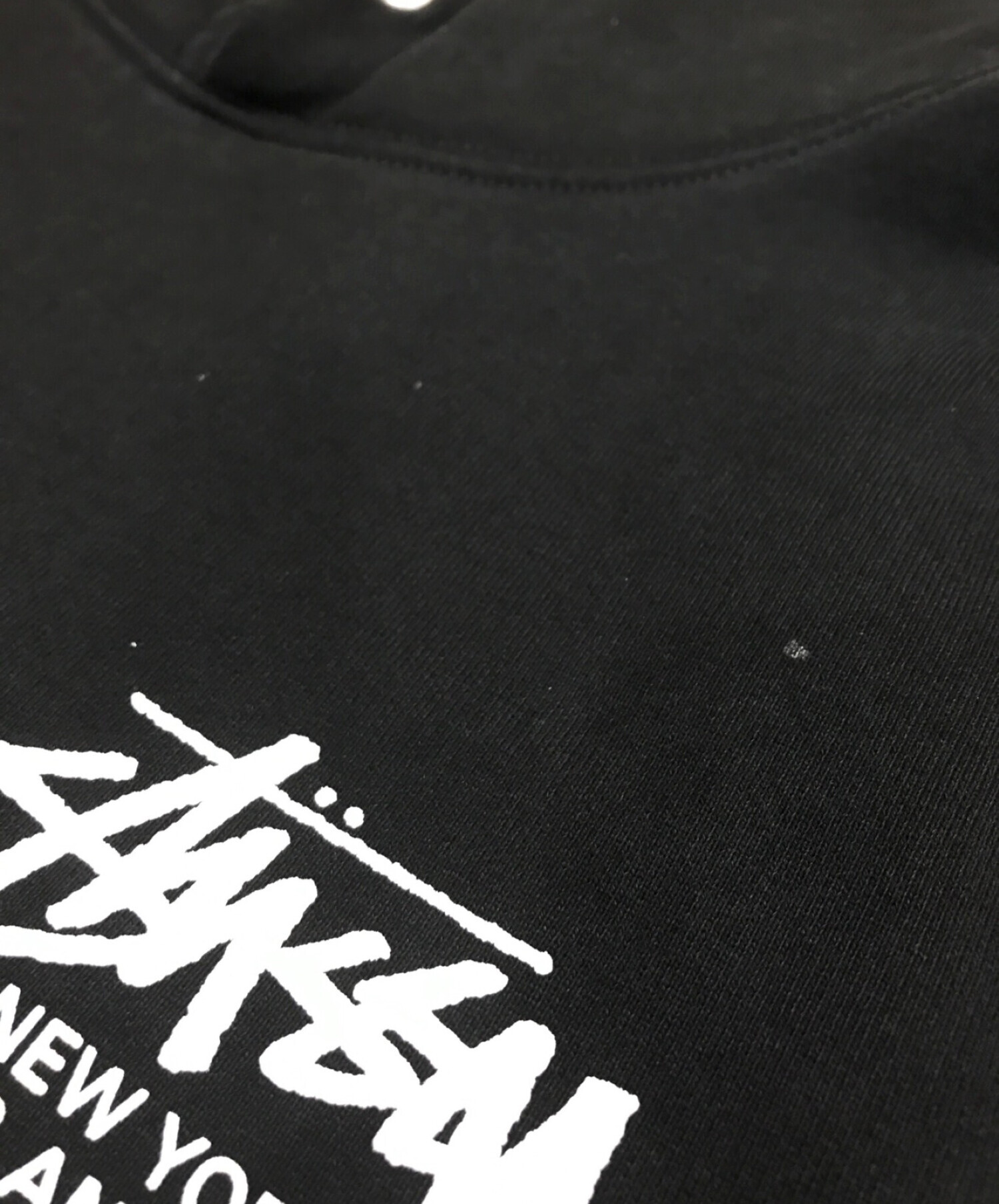 stussy (ステューシー) ロゴプルオーバーパーカー ブラック サイズ:XL