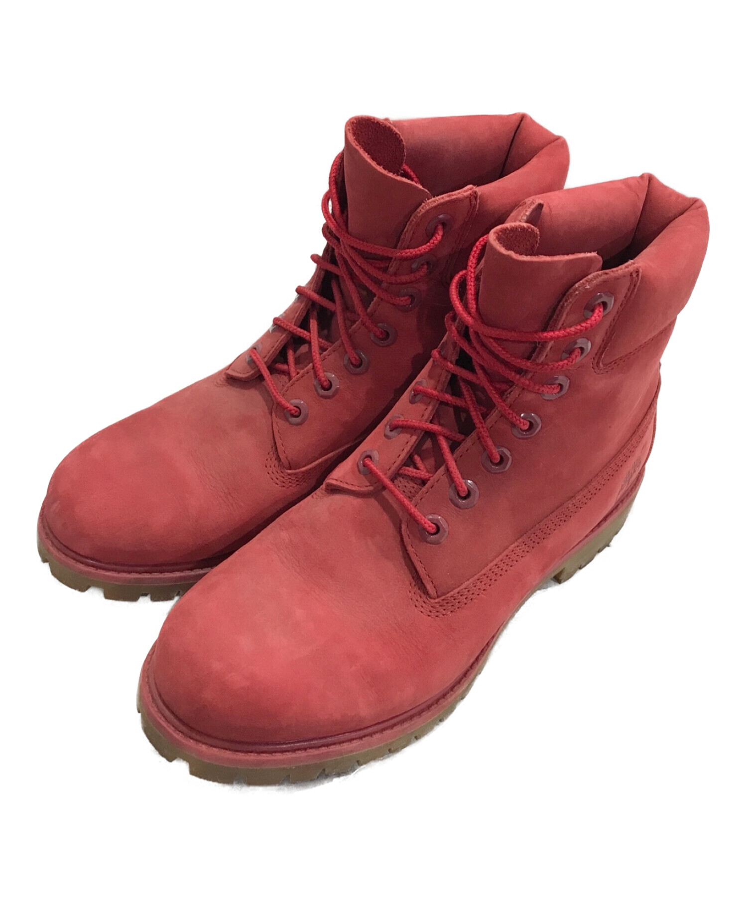 Timberland (ティンバーランド) 6インチ プレミアム ウォータープルーフ ブーツ レッド サイズ:7W