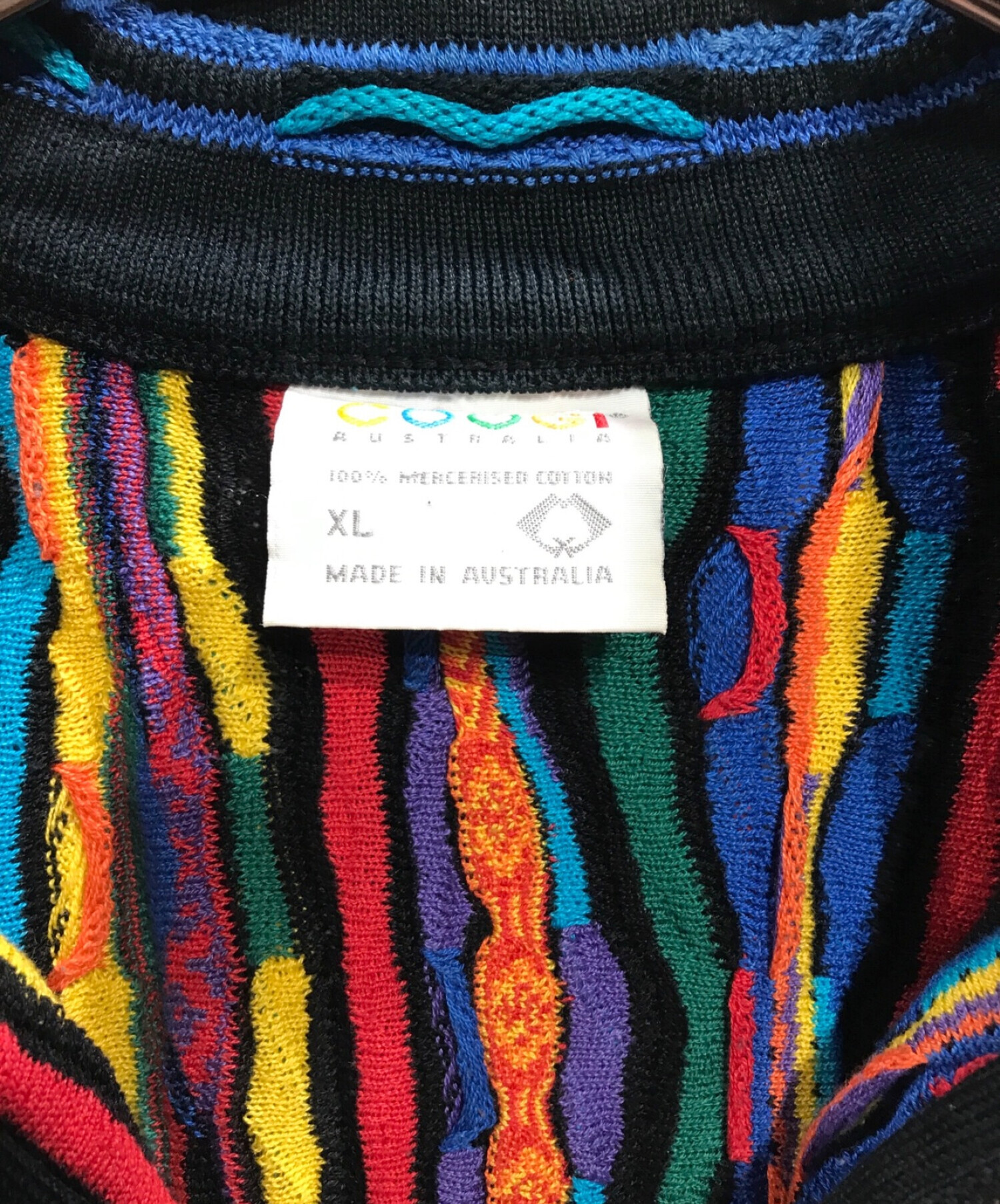 中古・古着通販】Coogi (クージー) ハーフジップ3Dニット マルチカラー