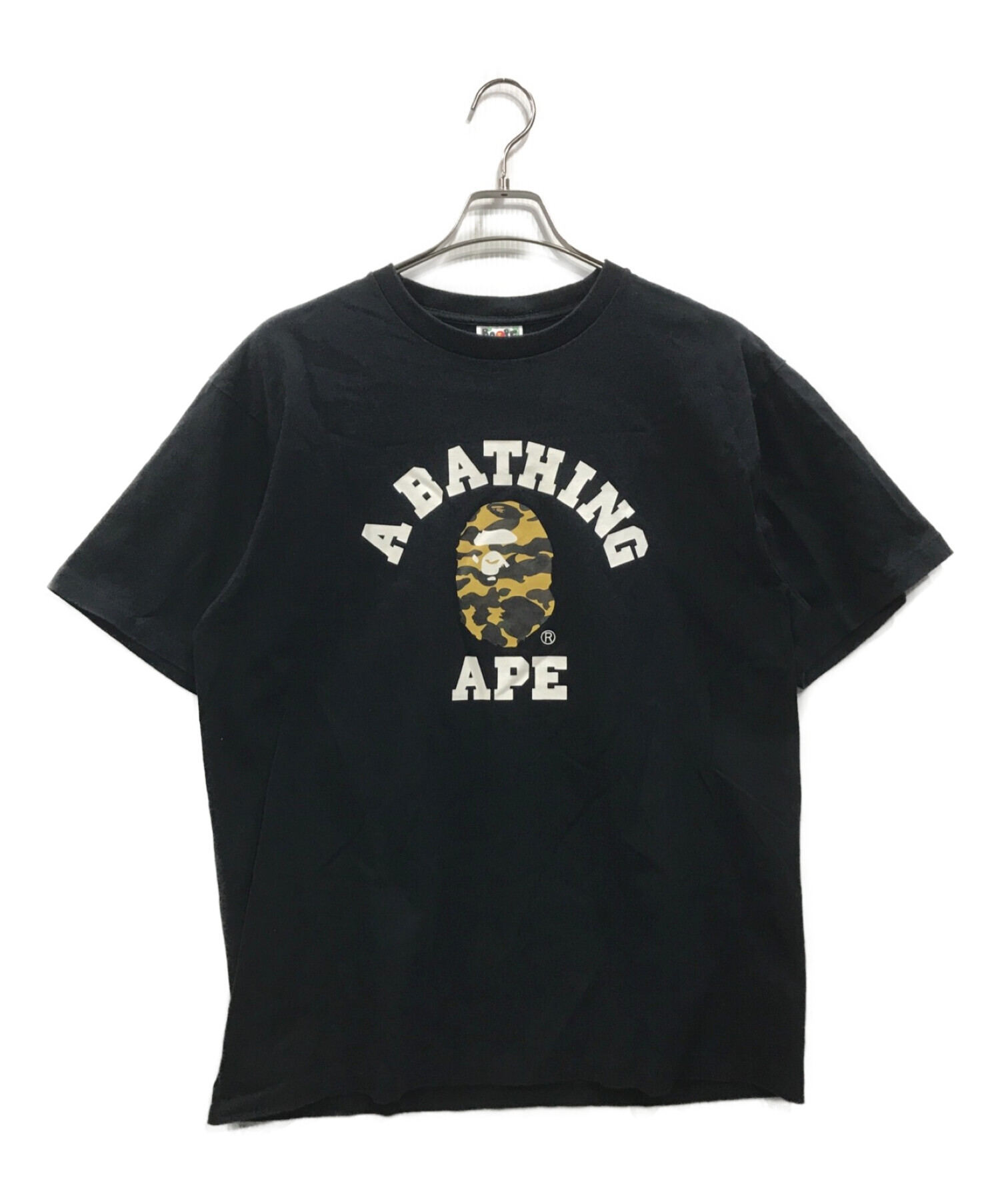 A BATHING APE (アベイシングエイプ) プリントTシャツ ブラック サイズ:XL