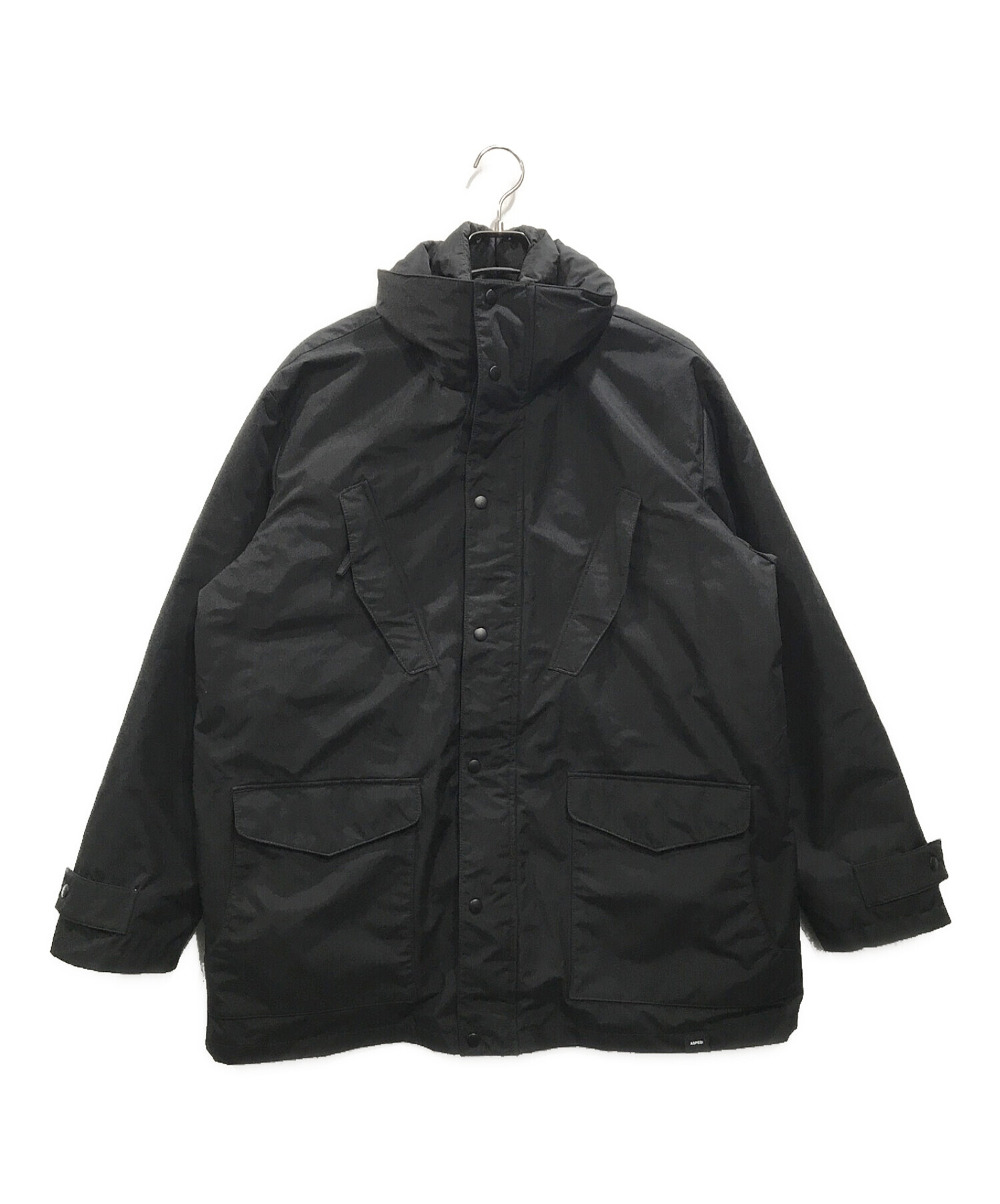ASPESI (アスペジ) レイヤードボンバージャケット ブラック サイズ:L