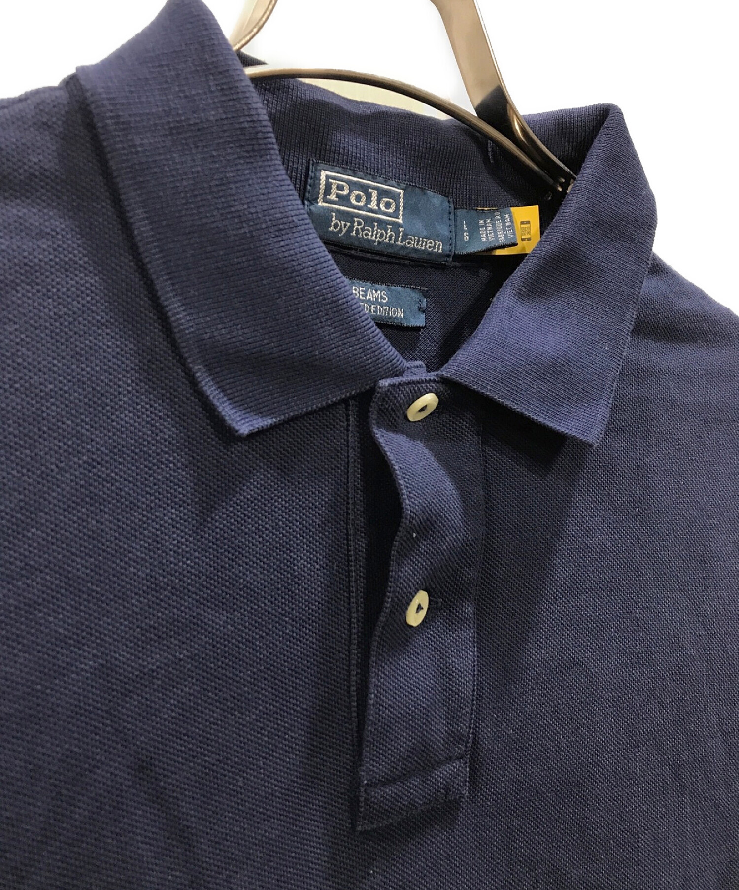 中古・古着通販】POLO RALPH LAUREN (ポロ・ラルフローレン) BEAMS (ビームス) ポロシャツ ネイビー  サイズ:L｜ブランド・古着通販 トレファク公式【TREFAC FASHION】スマホサイト