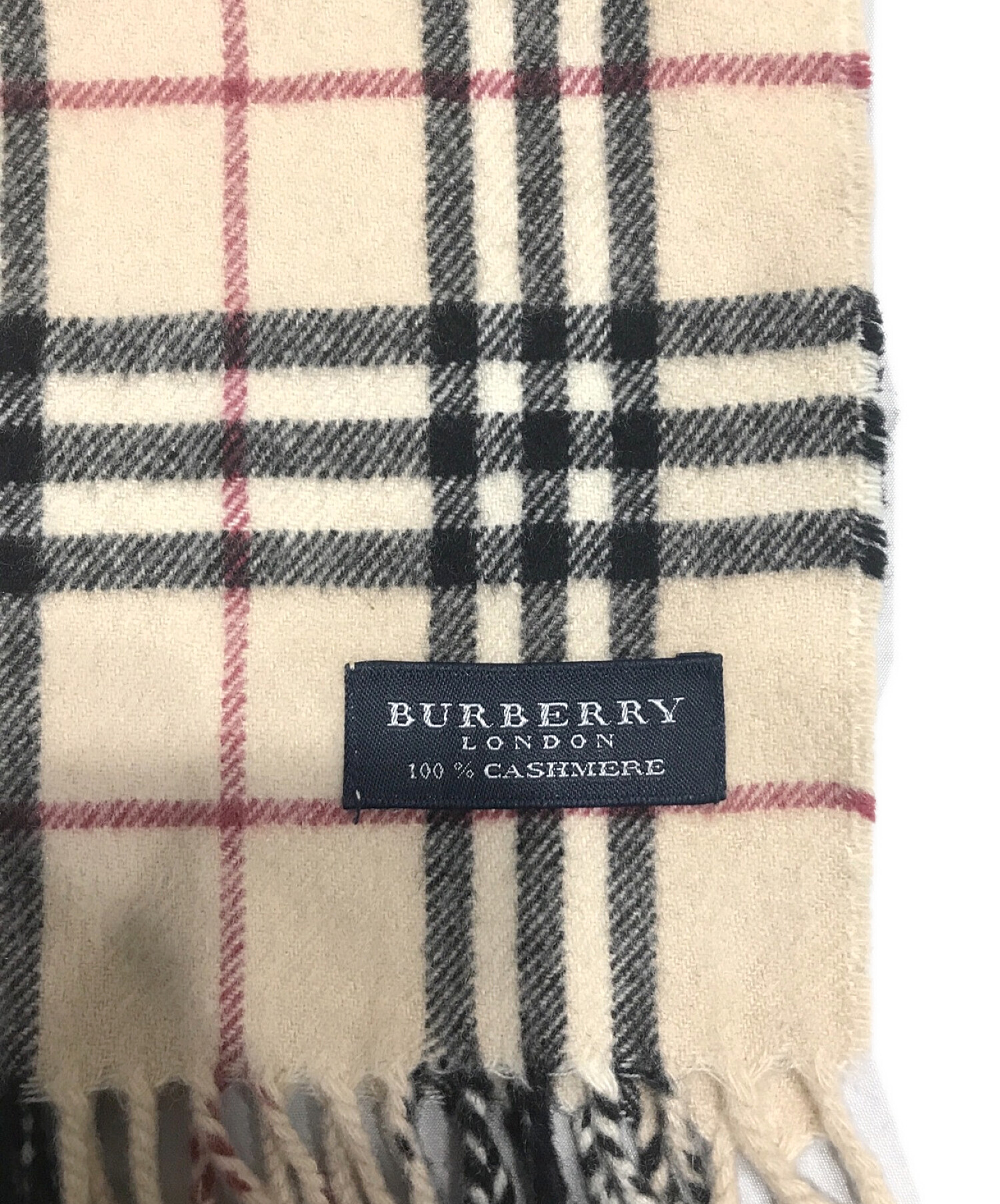 中古・古着通販】BURBERRY LONDON (バーバリー ロンドン) カシミヤノヴァチェックマフラー ベージュ｜ブランド・古着通販  トレファク公式【TREFAC FASHION】スマホサイト