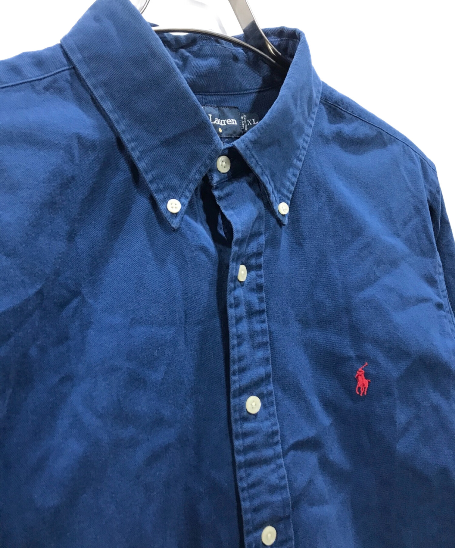 RALPH LAUREN (ラルフローレン) 90S BLAIREボタンダウンシャツ ブルー サイズ:XL