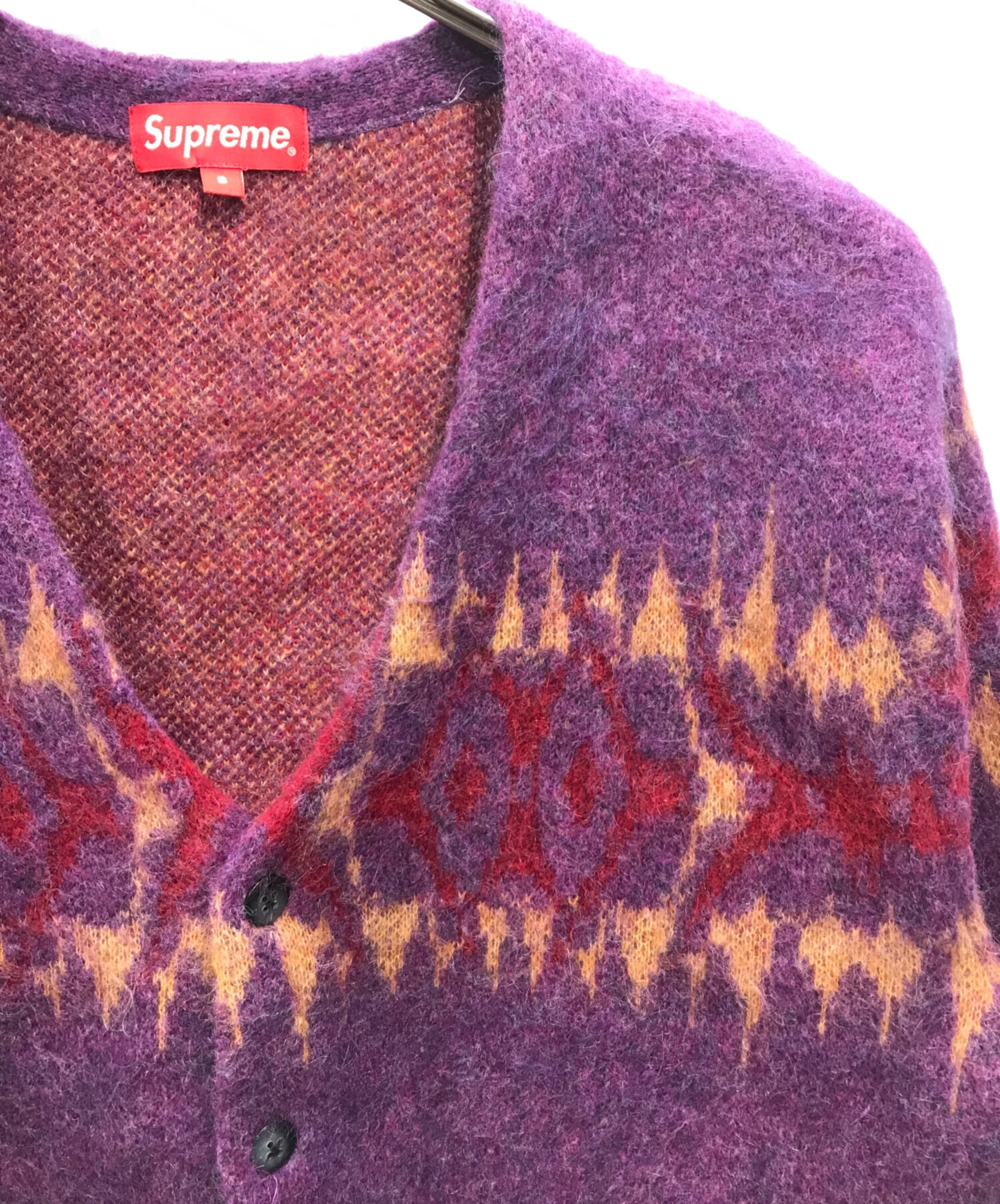 Supreme (シュプリーム) 22AW Abstract Stripe Cardigan パープル サイズ:Ｓ