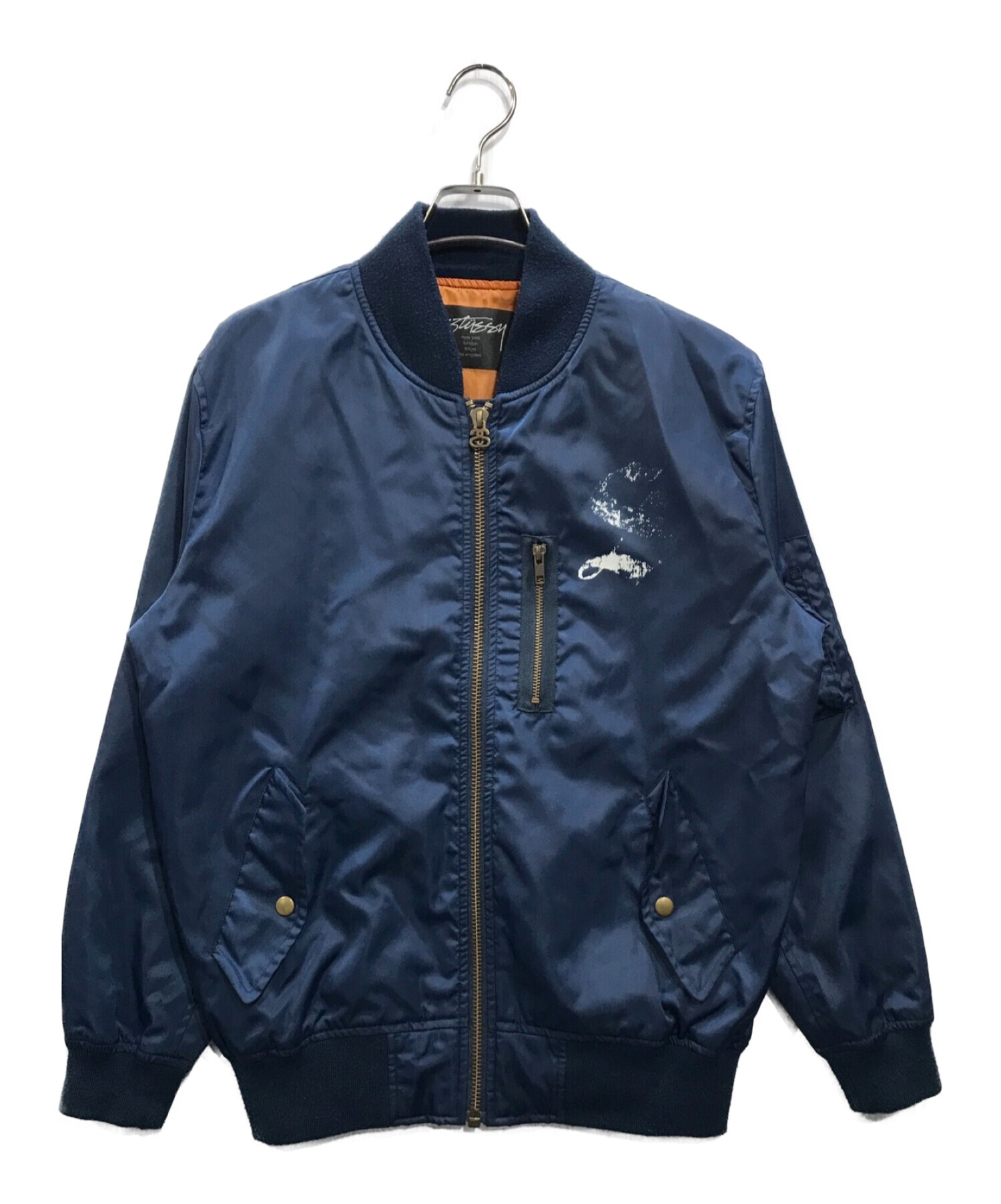 stussy (ステューシー) 00s MA-1ジャケット ネイビー サイズ:M