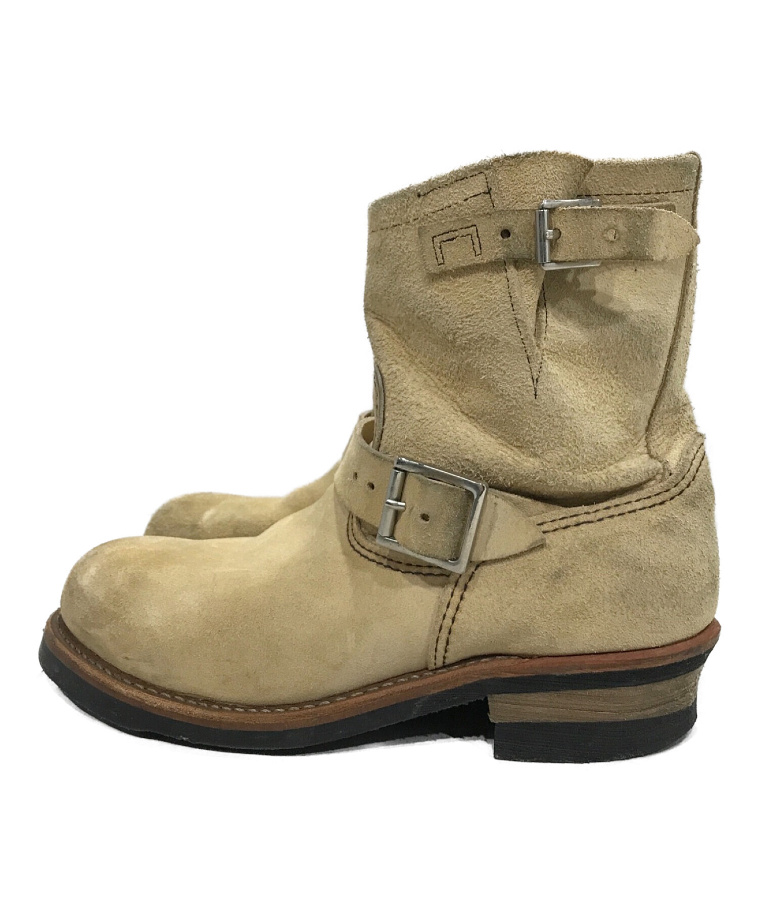 中古・古着通販】RED WING (レッドウィング) ショートエンジニアブーツ ベージュ サイズ:27㎝｜ブランド・古着通販  トレファク公式【TREFAC FASHION】スマホサイト