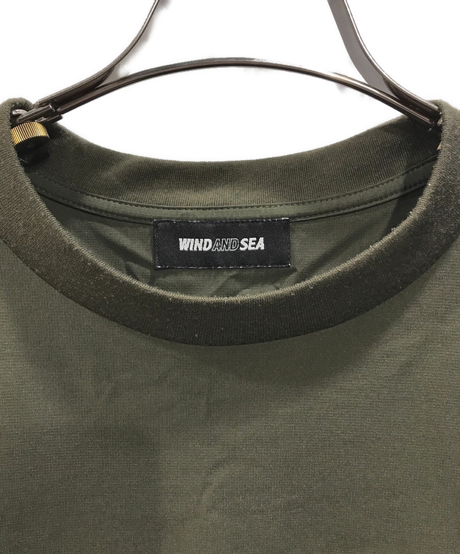 WIND AND SEA (ウィンダンシー) MILITARY T-SHIRT オリーブ サイズ:XL