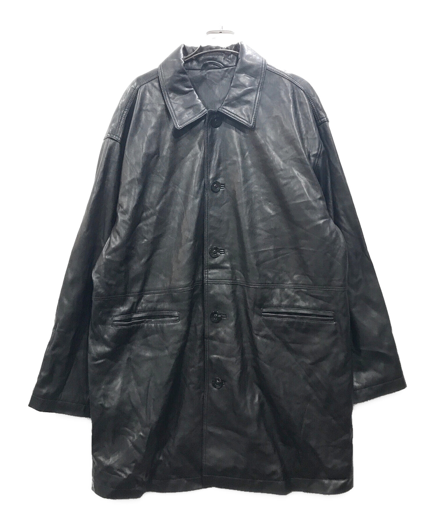 中古・古着通販】TODAYFUL (トゥデイフル) Leather Over Jacket エコレザーオーバージャケット ブラック  サイズ:M｜ブランド・古着通販 トレファク公式【TREFAC FASHION】スマホサイト