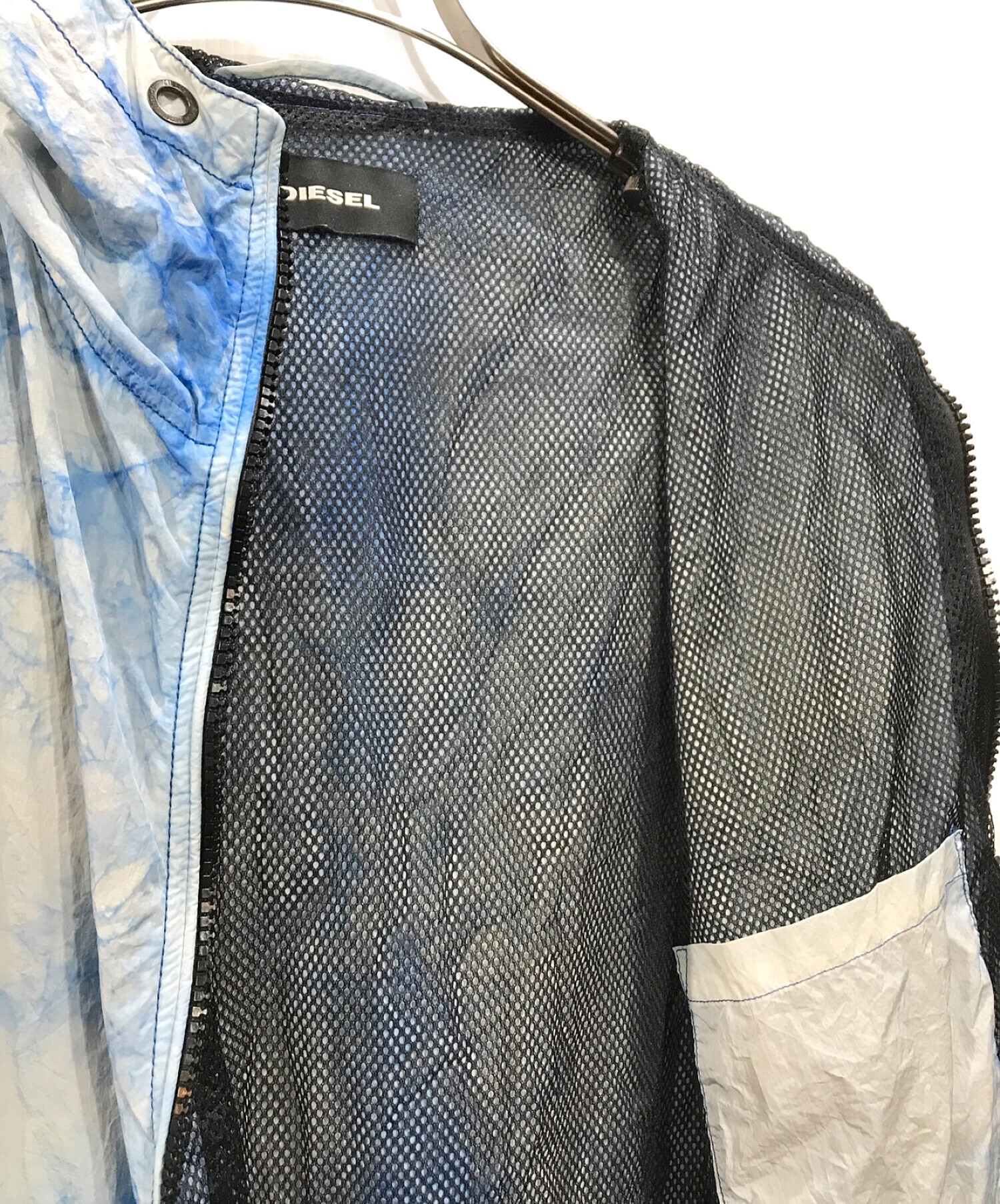 DIESEL ディーゼル CAMO ACID WIND BREAKER JACKET タイダイ ジップパーカー 18SS サイズ S オレンジ -  express-shopping.net