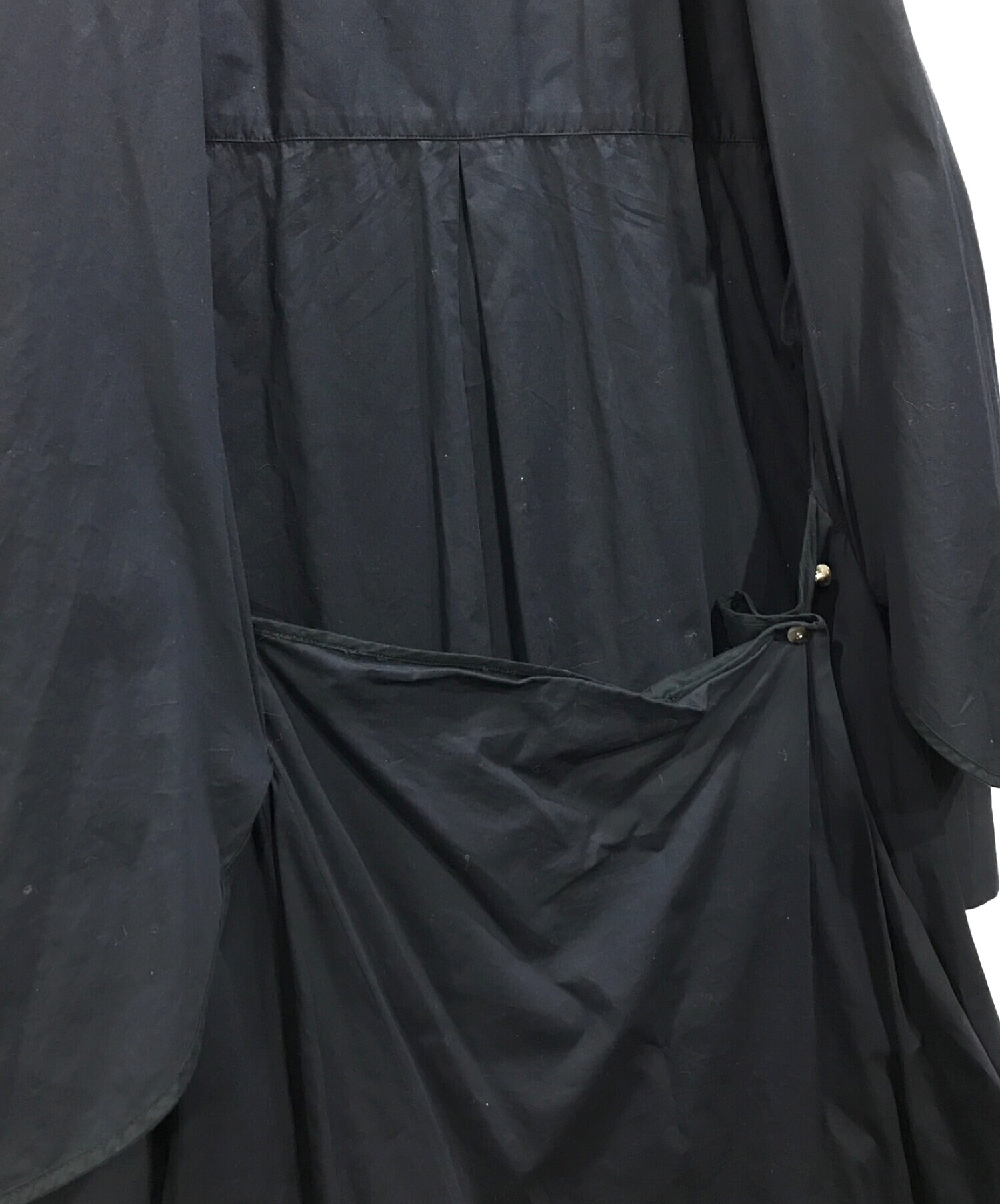 ENFOLD (エンフォルド) SOMELOS レイヤーシャツ ワンピース ブラック サイズ:38