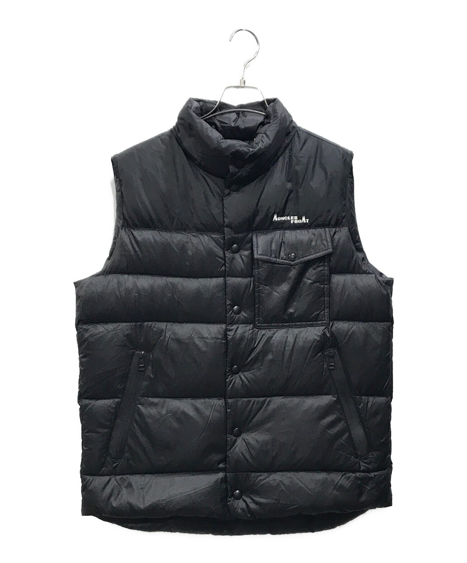 中古・古着通販】MONCLER (モンクレール) FRAGMENT DESIGN (フラグメントデザイン) ABENE GILLETダウンベスト  ブラック サイズ:1｜ブランド・古着通販 トレファク公式【TREFAC FASHION】スマホサイト