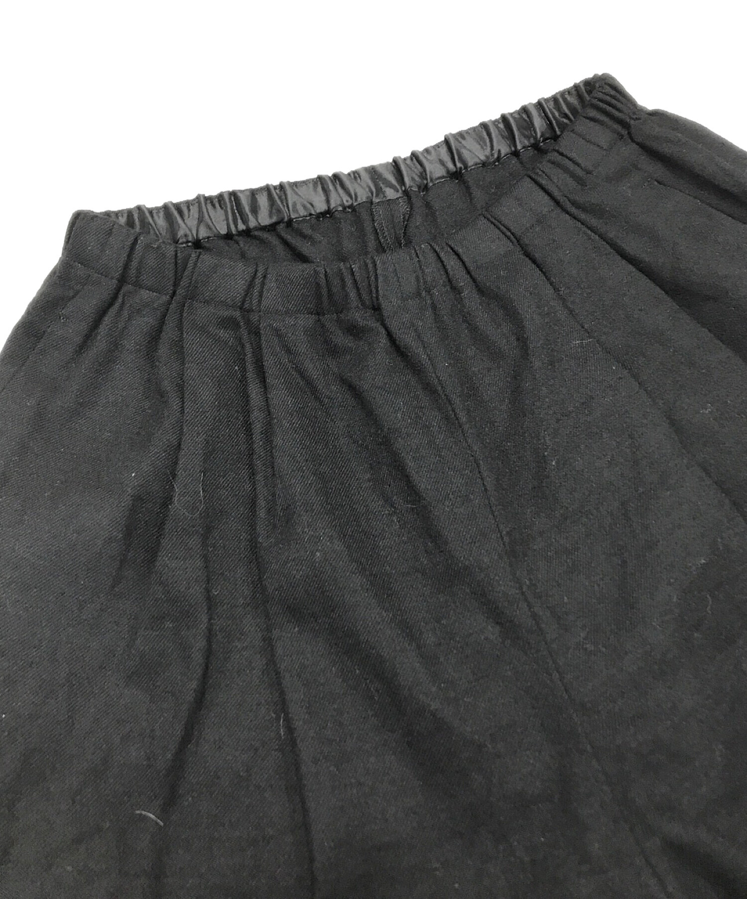 中古・古着通販】ENFOLD (エンフォルド) STRAIGHT-WIDE PANTS ウールイージータックワイドパンツ ブラック  サイズ:34｜ブランド・古着通販 トレファク公式【TREFAC FASHION】スマホサイト