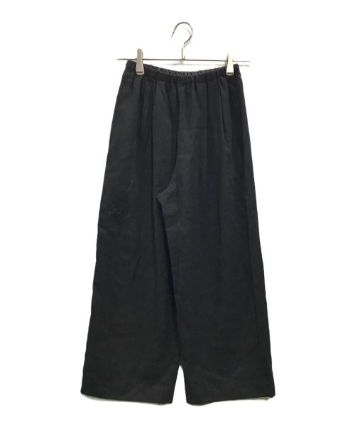 中古・古着通販】ENFOLD (エンフォルド) STRAIGHT-WIDE PANTS ウールイージータックワイドパンツ ブラック  サイズ:34｜ブランド・古着通販 トレファク公式【TREFAC FASHION】スマホサイト