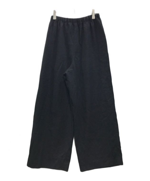 中古・古着通販】ENFOLD (エンフォルド) STRAIGHT-WIDE PANTS ウールイージータックワイドパンツ ブラック  サイズ:34｜ブランド・古着通販 トレファク公式【TREFAC FASHION】スマホサイト