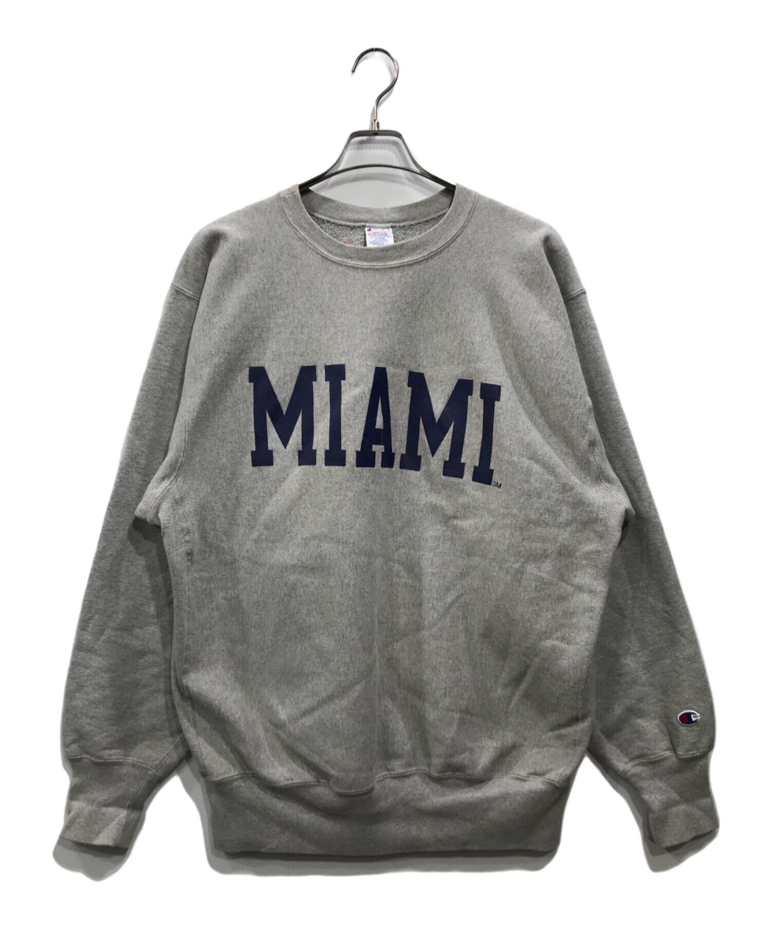 中古・古着通販】Champion REVERSE WEAVE (チャンピオンリバースウィーブ) 90S MIAMI カレッジロゴスウェット グレー  サイズ:XXL｜ブランド・古着通販 トレファク公式【TREFAC FASHION】スマホサイト