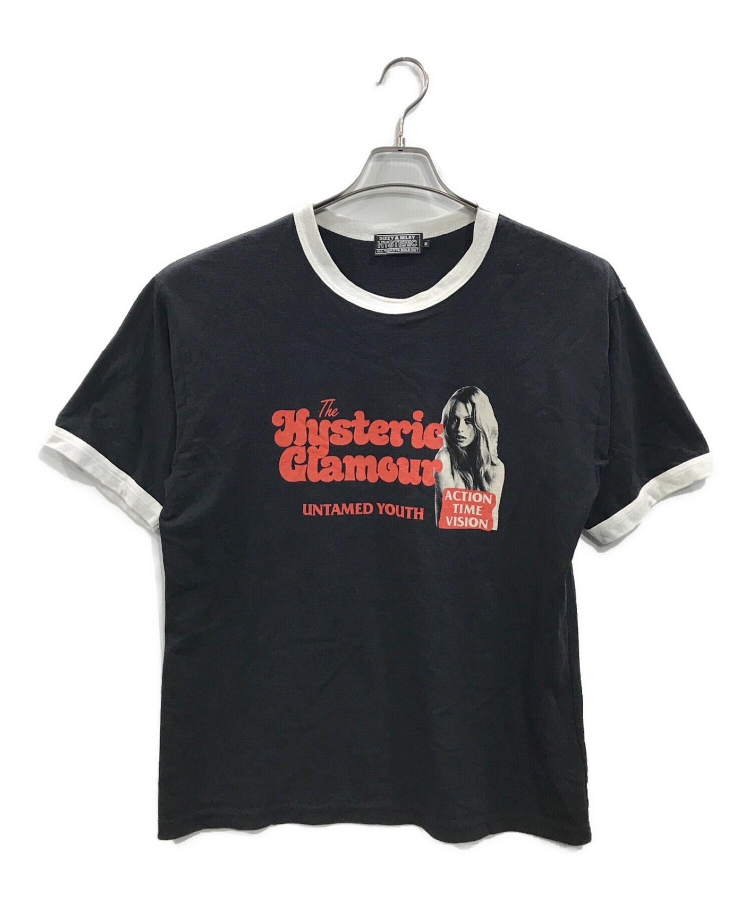 Hysteric Glamour (ヒステリックグラマー) UNTAMED YOUTH(アンテイムドユース) 23SS Tシャツ ブラック サイズ:M