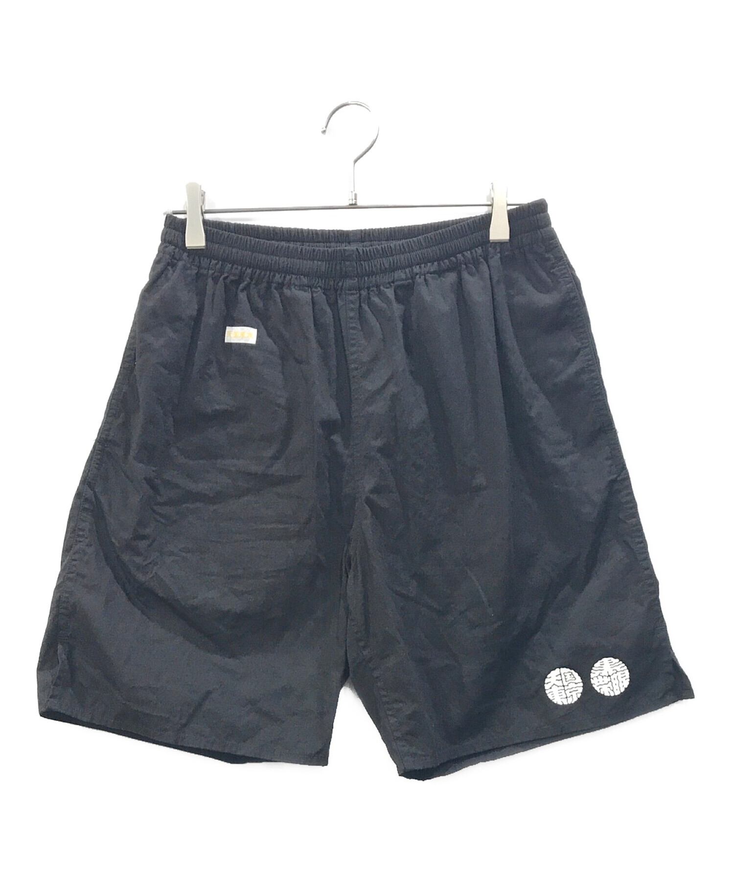 WACKO MARIA (ワコマリア) BlackEyePatch (ブラックアイパッチ) DABO SHORT PANTS コラボハーフパンツ  ブラック サイズ:L