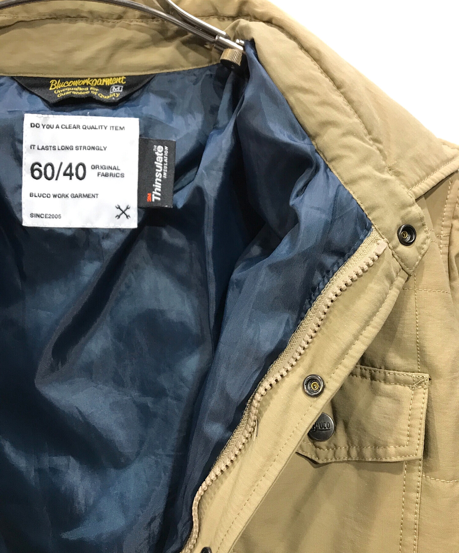 中古・古着通販】BLUCO WORK GARMENT (ブルコ ワーク ガーメント) 60/40キルティングジャケット ブラウン サイズ:M｜ブランド・古着通販  トレファク公式【TREFAC FASHION】スマホサイト