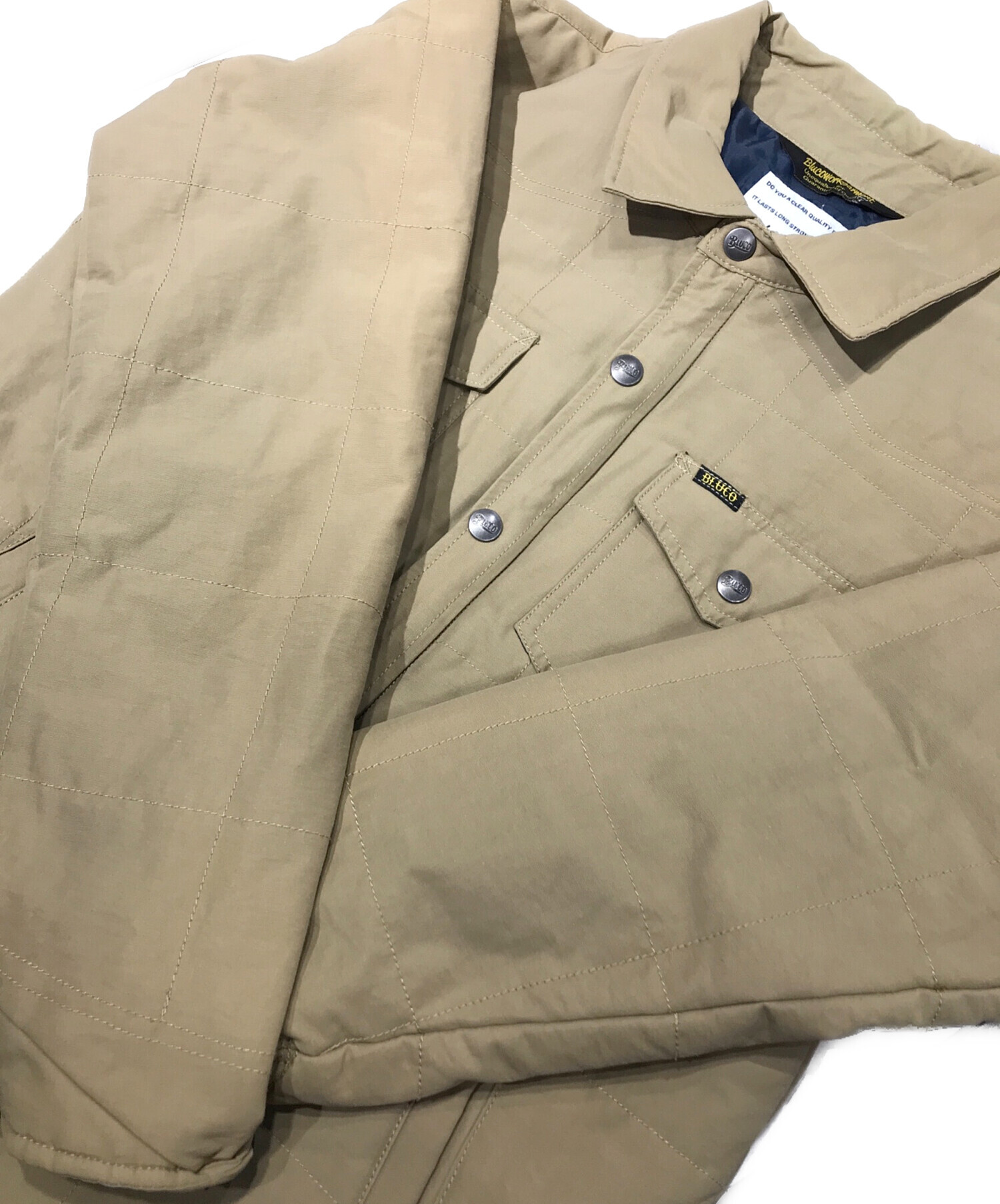 中古・古着通販】BLUCO WORK GARMENT (ブルコ ワーク ガーメント) 60/40キルティングジャケット ブラウン サイズ:M｜ブランド・古着通販  トレファク公式【TREFAC FASHION】スマホサイト