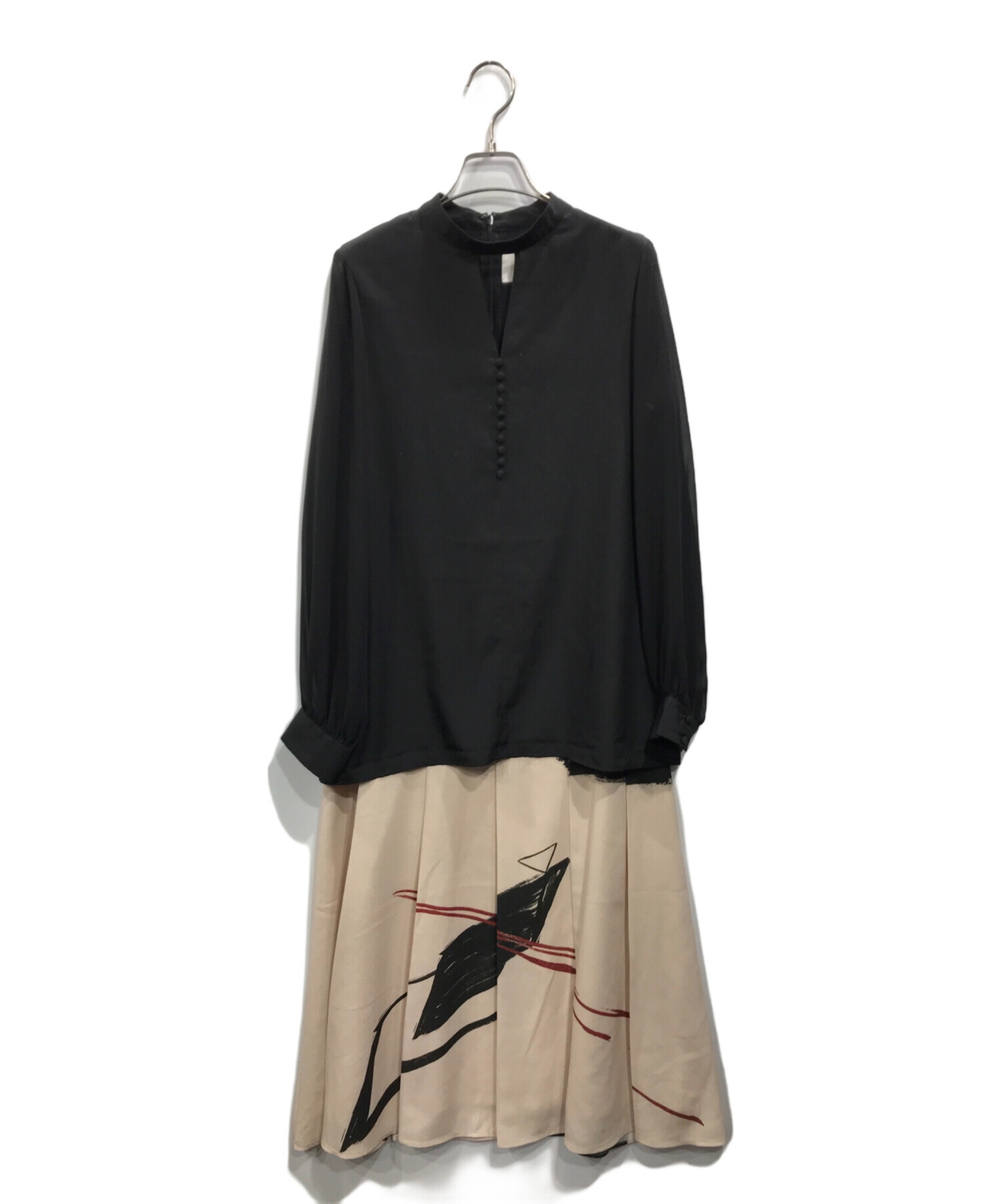 AMERI (アメリ) MOTTY COLLAB DRESS ブラック サイズ:S