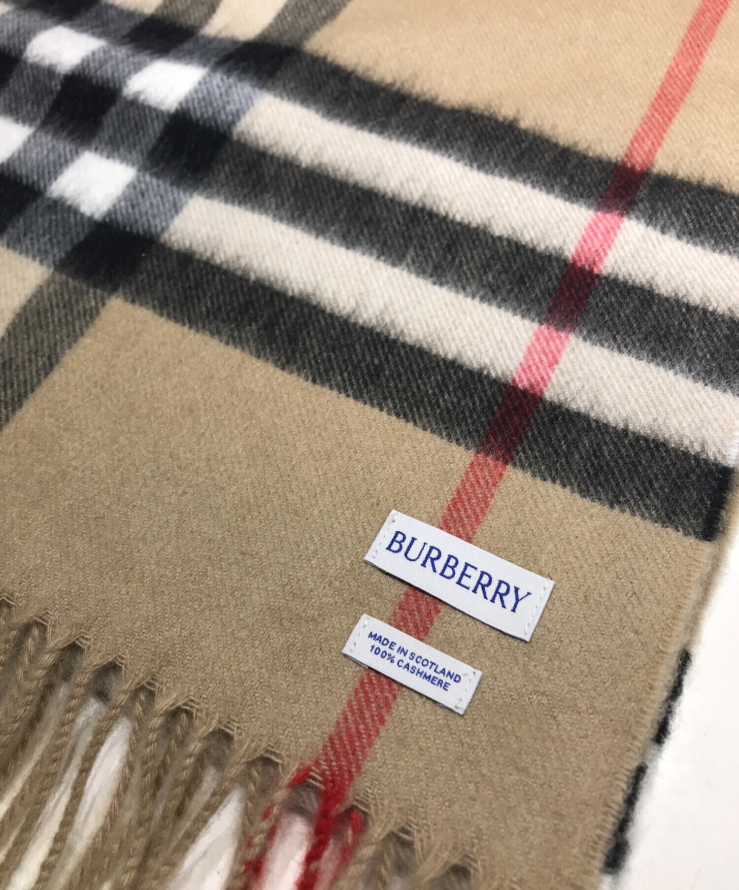 中古・古着通販】BURBERRY (バーバリー) ノバチェック カシミヤストール ブラウン 未使用品｜ブランド・古着通販 トレファク公式【TREFAC  FASHION】スマホサイト