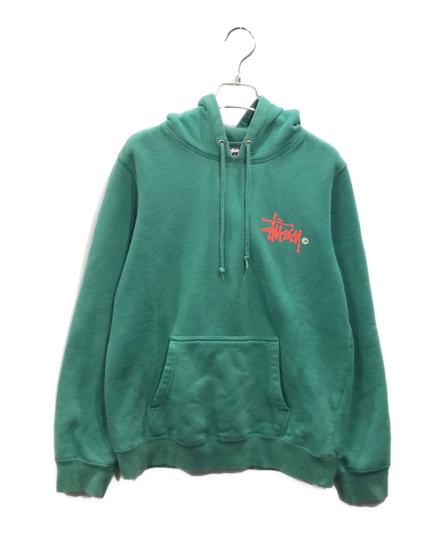 stussy (ステューシー) プルオーバーパーカー グリーン サイズ:Ｓ