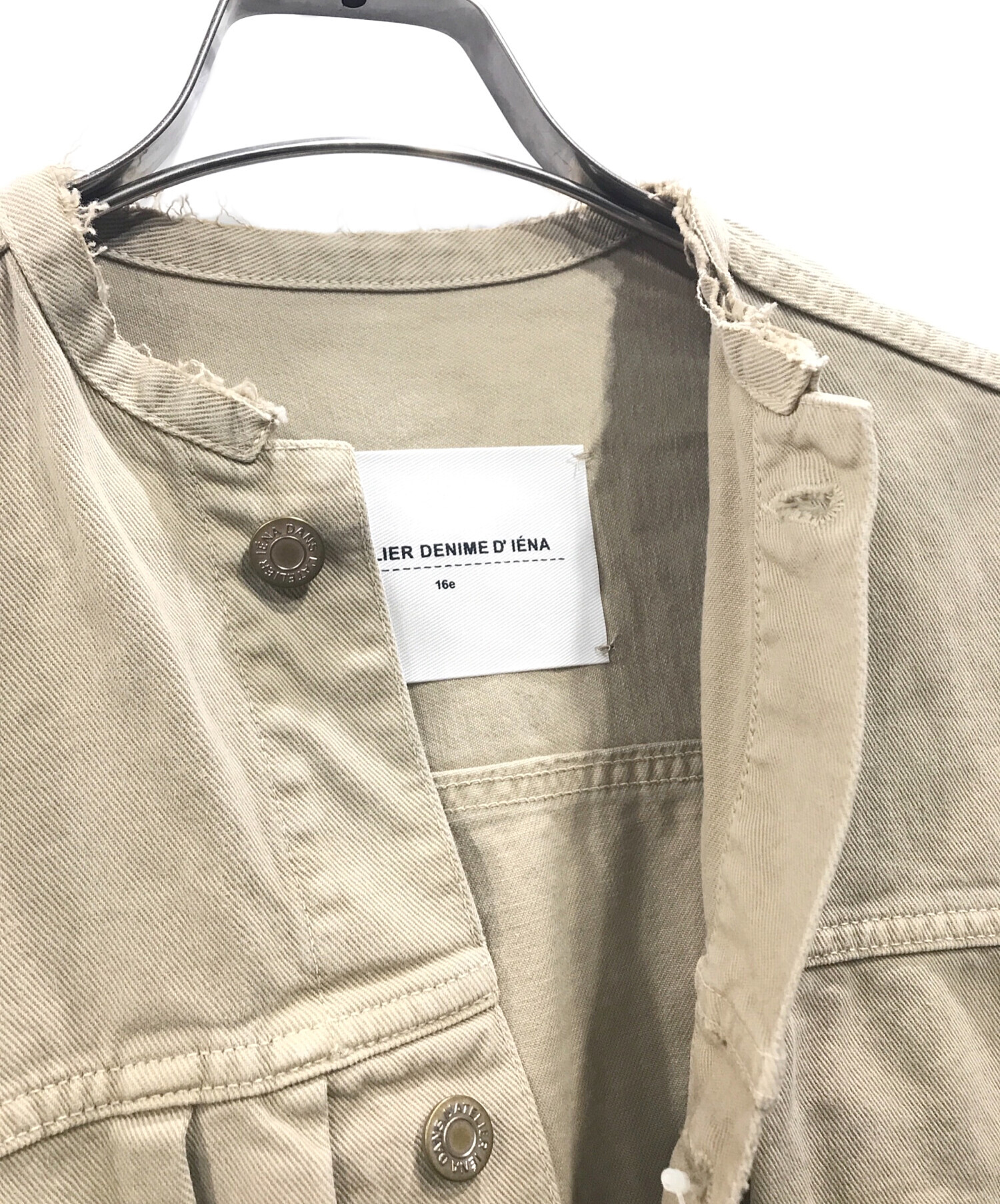 中古・古着通販】L'ATELIER DENIME D' IENA (イエナ) カラー チノリメイクルーズブルゾン ベージュ サイズ:36  未使用品｜ブランド・古着通販 トレファク公式【TREFAC FASHION】スマホサイト