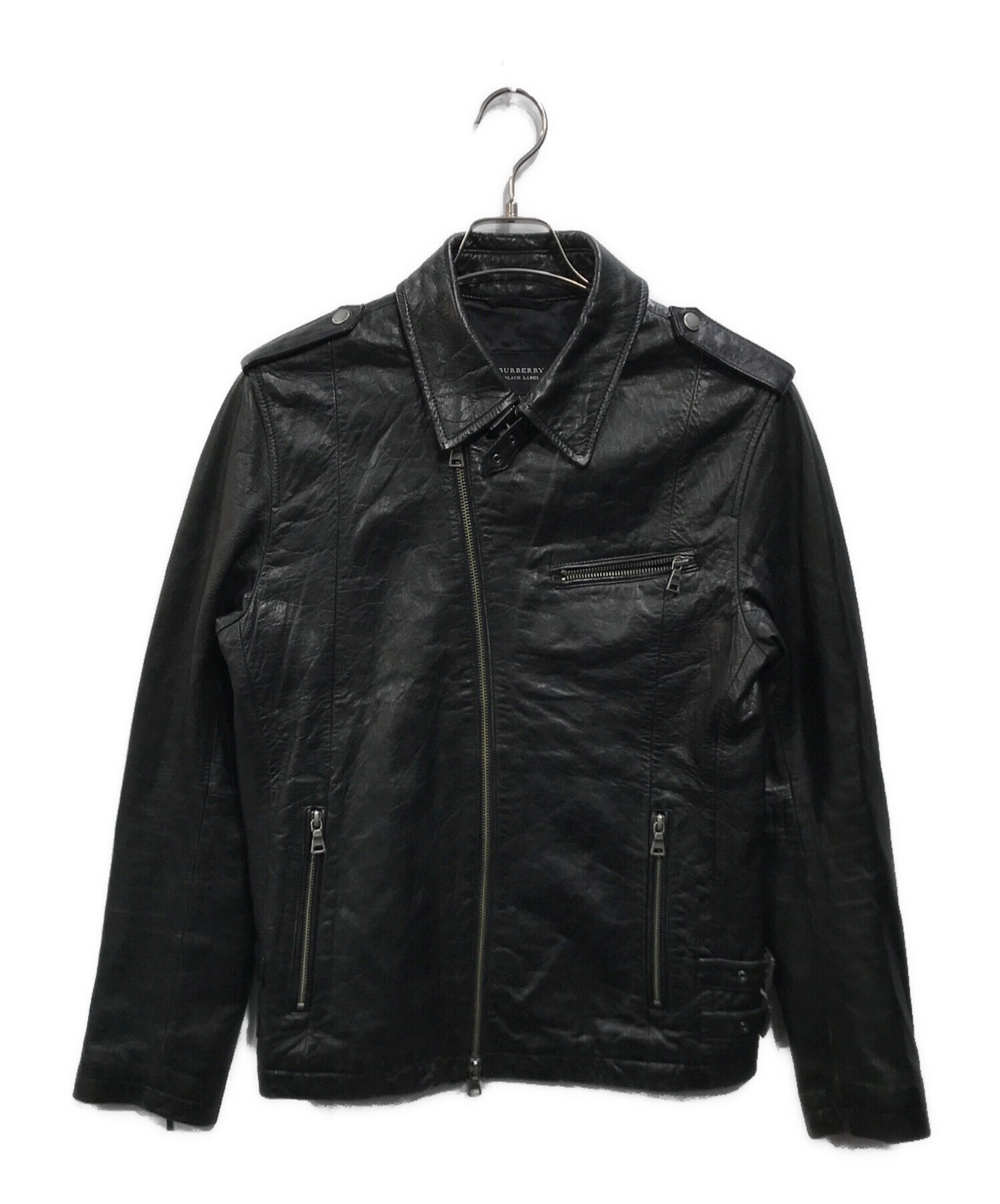 中古・古着通販】BURBERRY BLACK LABEL (バーバリーブラックレーベル) ライダースジャケット ブラック サイズ:L｜ブランド・古着通販  トレファク公式【TREFAC FASHION】スマホサイト