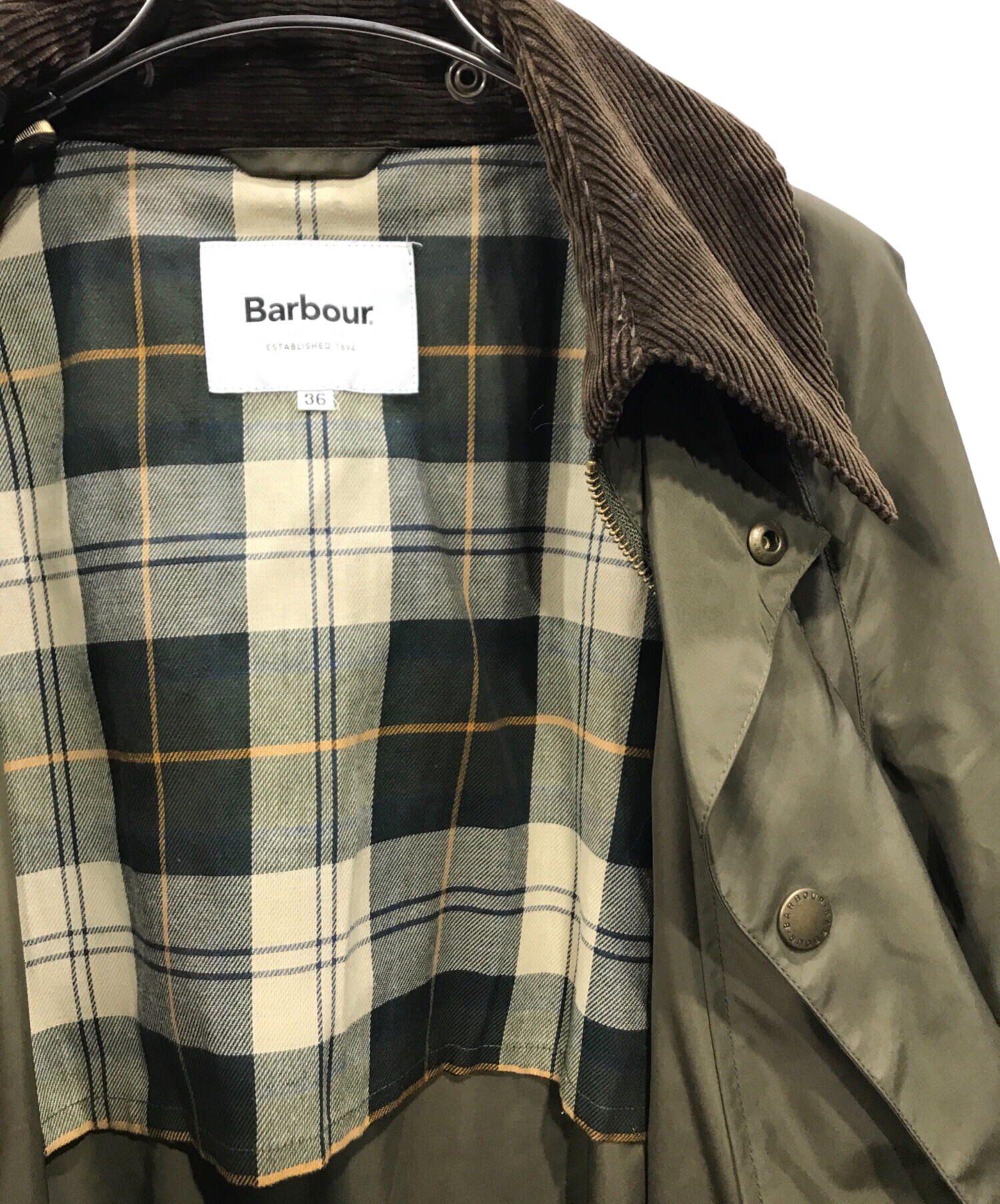 Barbour (バブアー) JOURNAL STANDARD relume (ジャーナルスタンダード レリューム) BURGHLEY SMU  別注コート カーキ サイズ:S