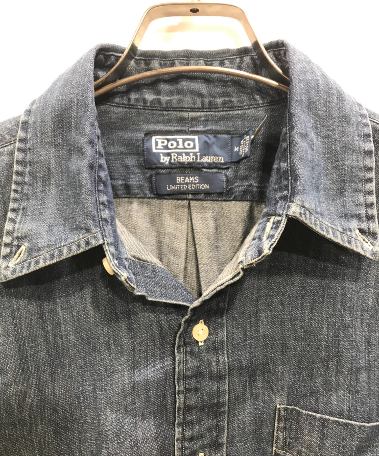 POLO RALPH LAUREN (ポロ・ラルフローレン) BEAMS (ビームス) 別注ボタンダウンシャツ ブルー サイズ:M