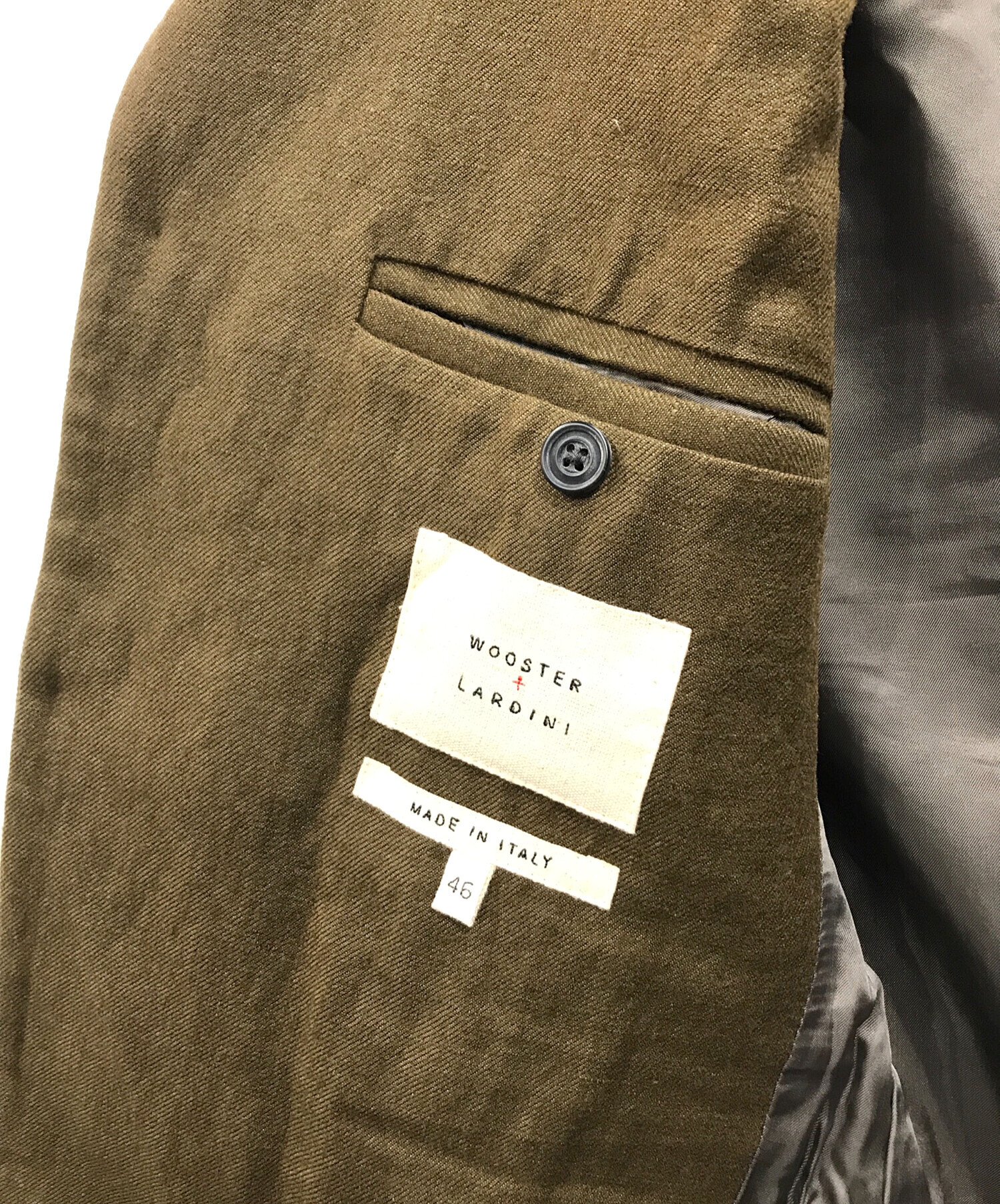 中古・古着通販】WOOSTER (ニックウースター) LARDINI (ラルディーニ) リネン混テーラードジャケット ブラウン サイズ:46｜ブランド・ 古着通販 トレファク公式【TREFAC FASHION】スマホサイト