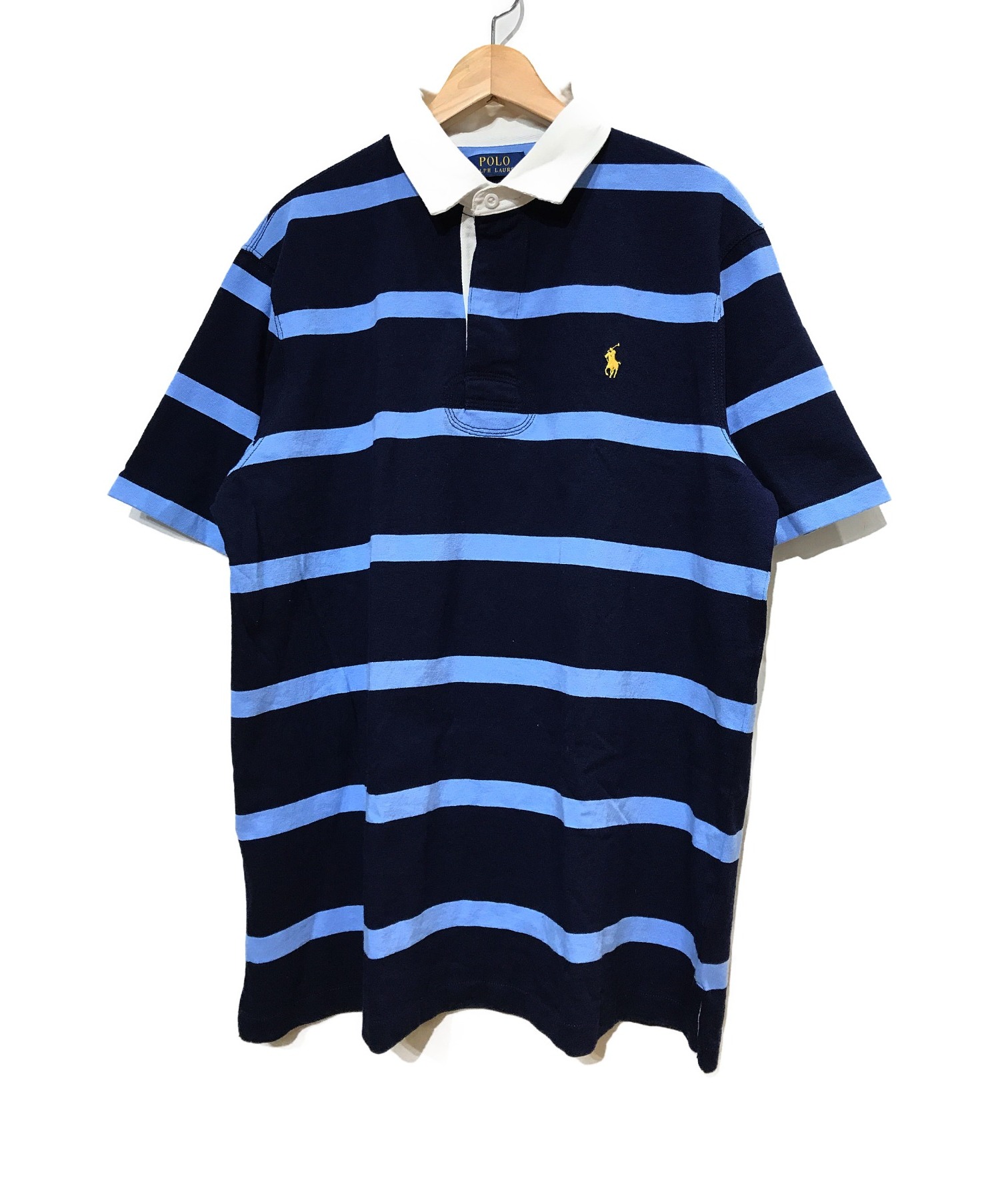 POLO RALPH LAUREN (ポロ・ラルフローレン) ラガーシャツ ネイビー サイズ:L 夏物