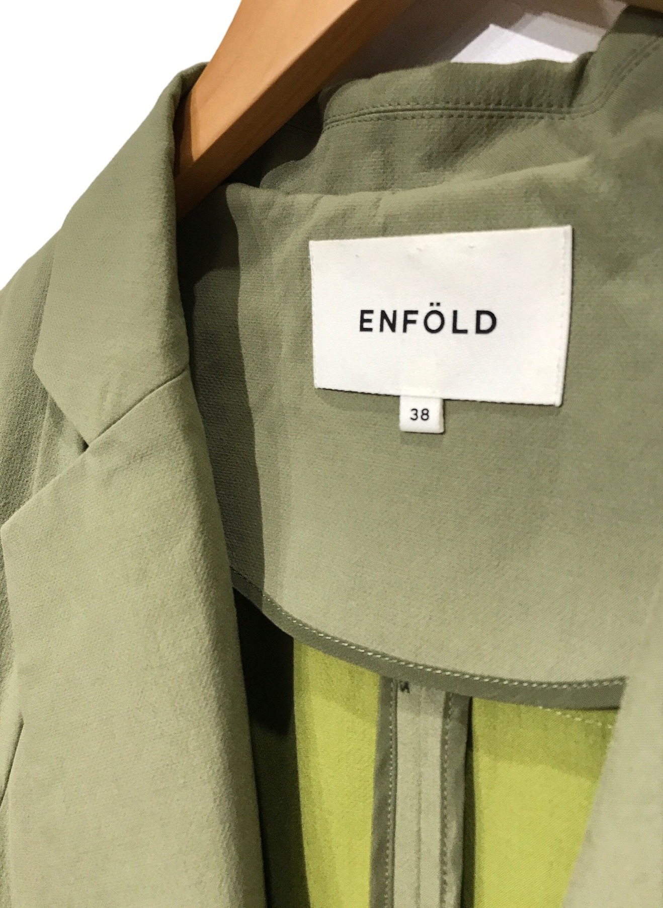 ENFOLD (エンフォルド) ロングコート カーキ サイズ:38