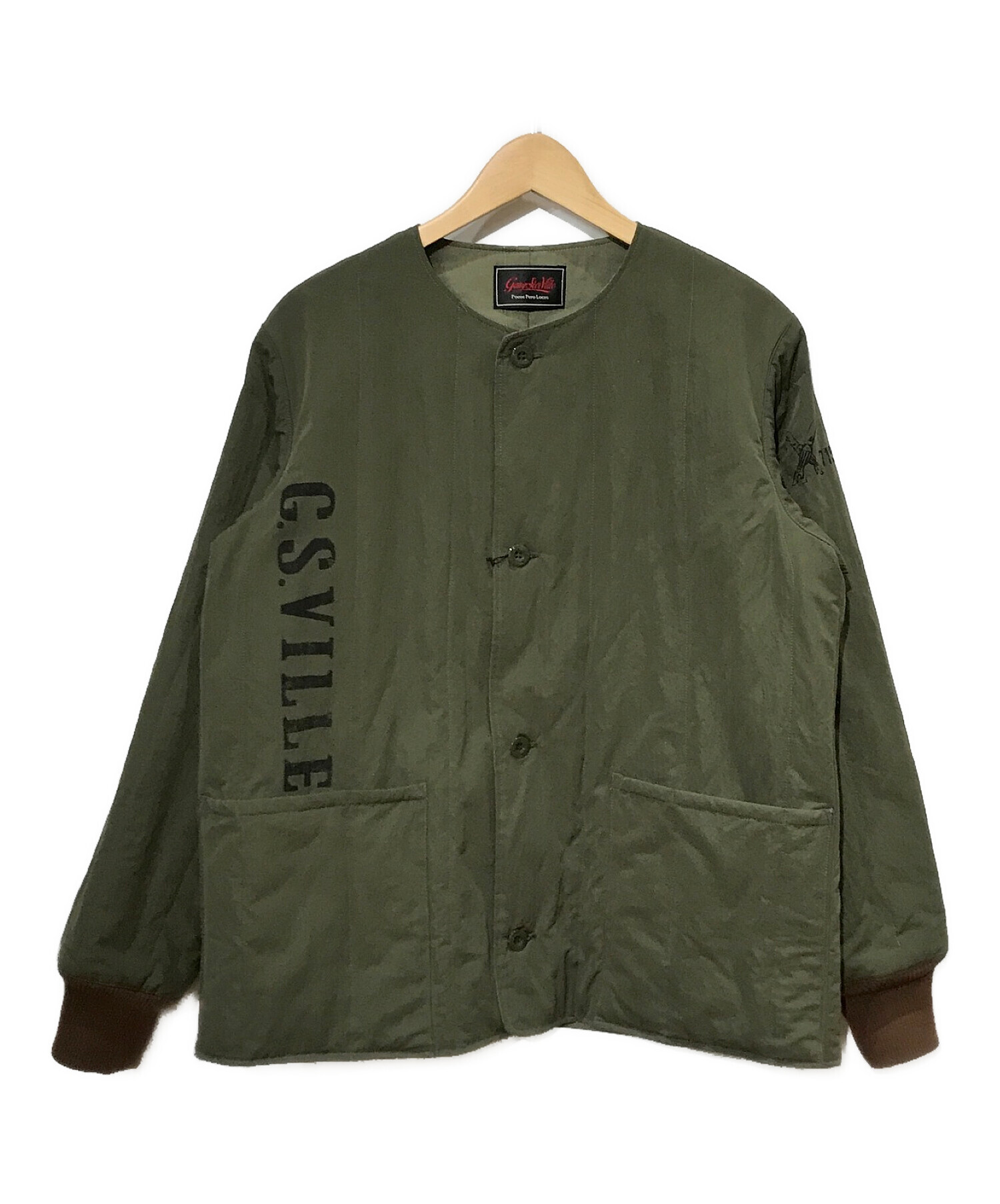 GANGSTERVILLE (ギャングスタービル) 719 - QUILTED JACKET オリーブ サイズ:M