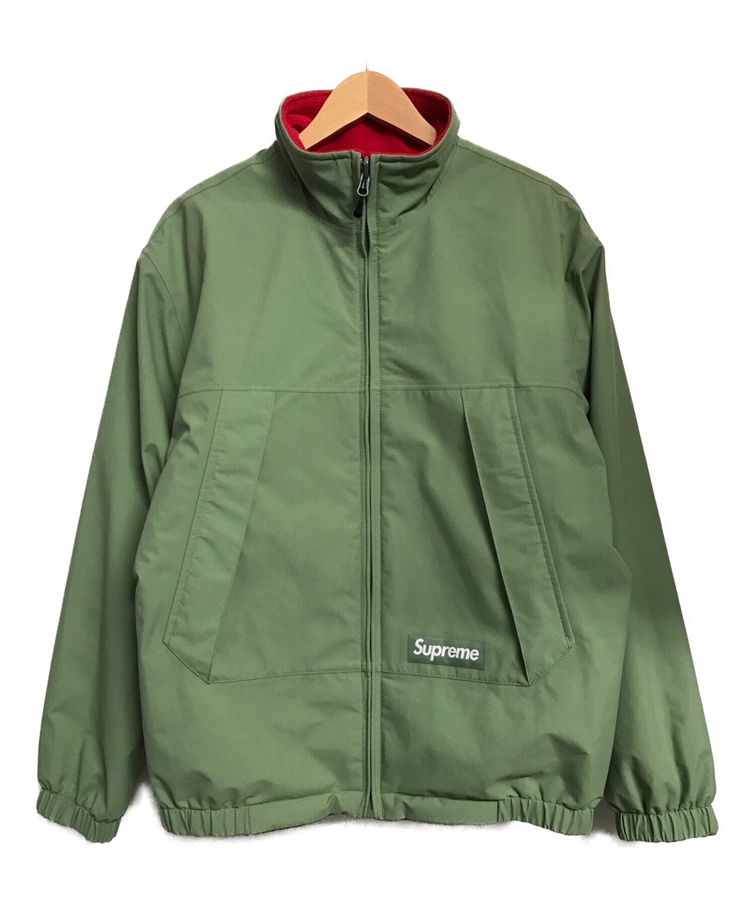 SUPREME (シュプリーム) GORE-TEX Reversible Polartec Lined Jack グリーン×レッド サイズ:M