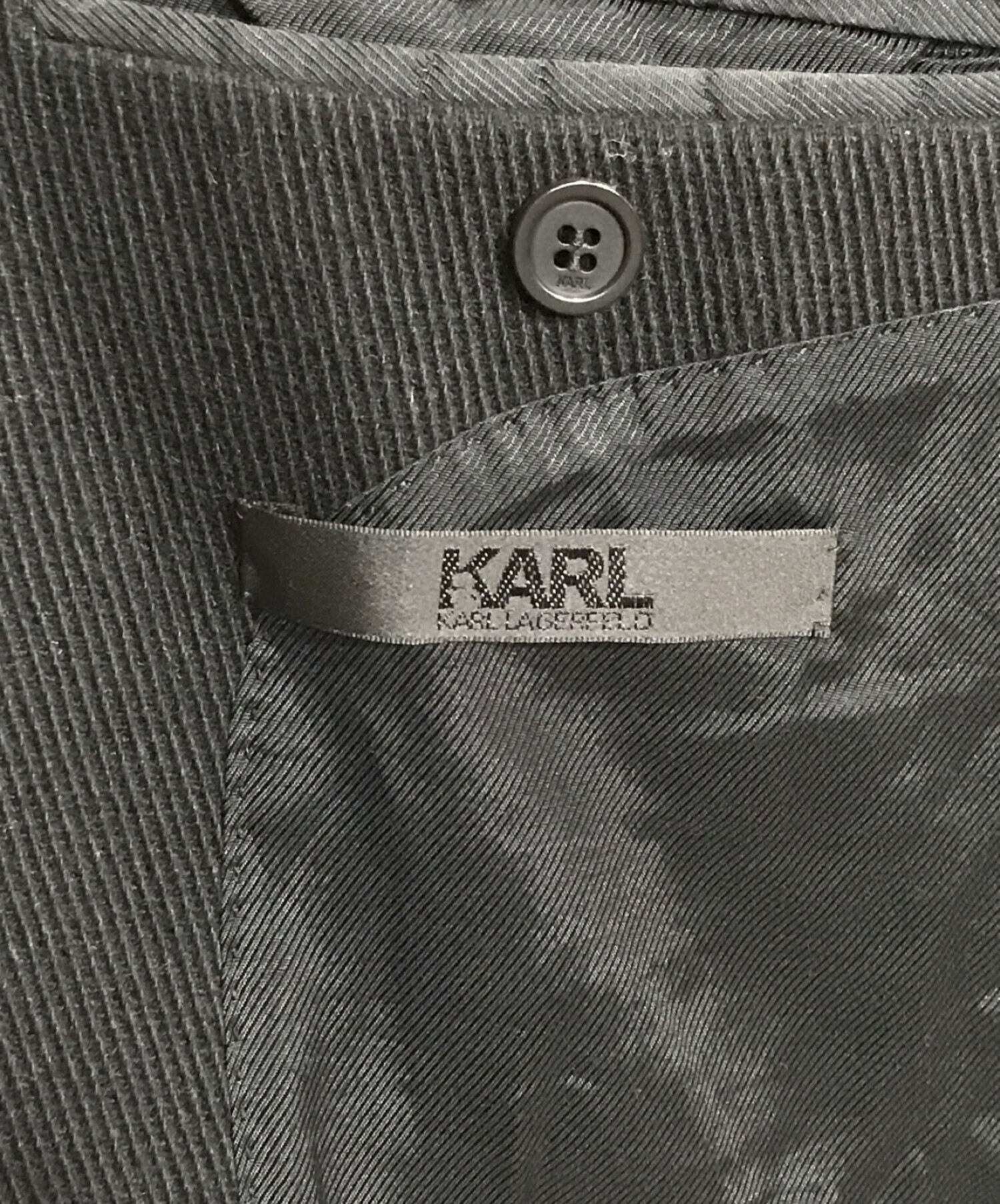 Karl Lagerfeld (カール ラガーフェルド) テーラードジャケット ブラック サイズ:48