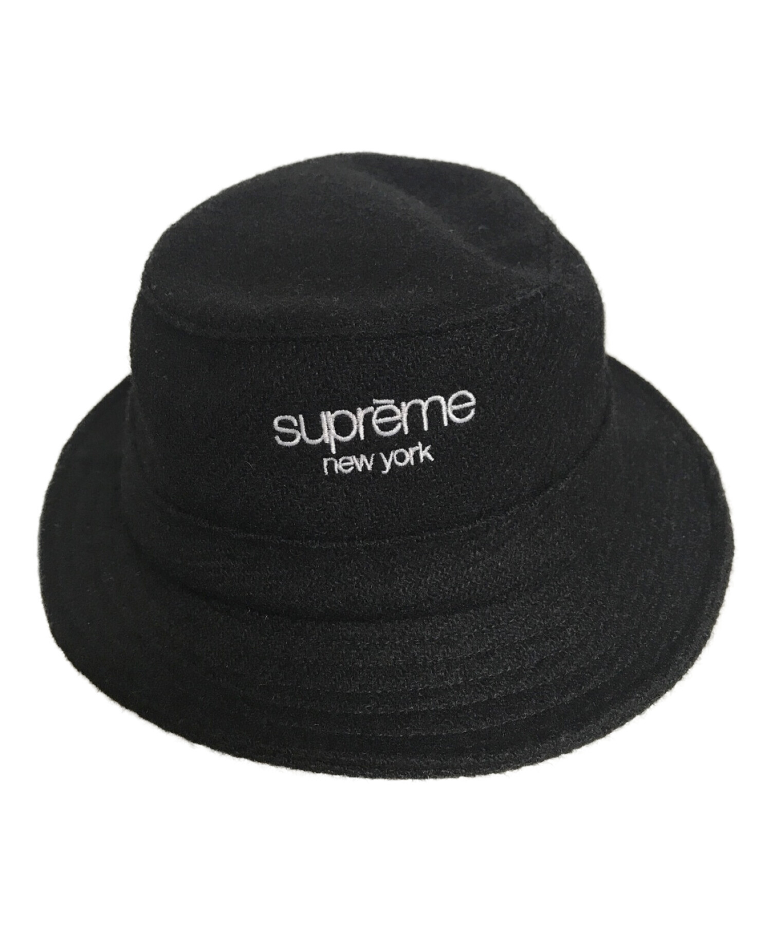 SUPREME (シュプリーム) Harris Tweed Classic Logo Crusher ブラック
