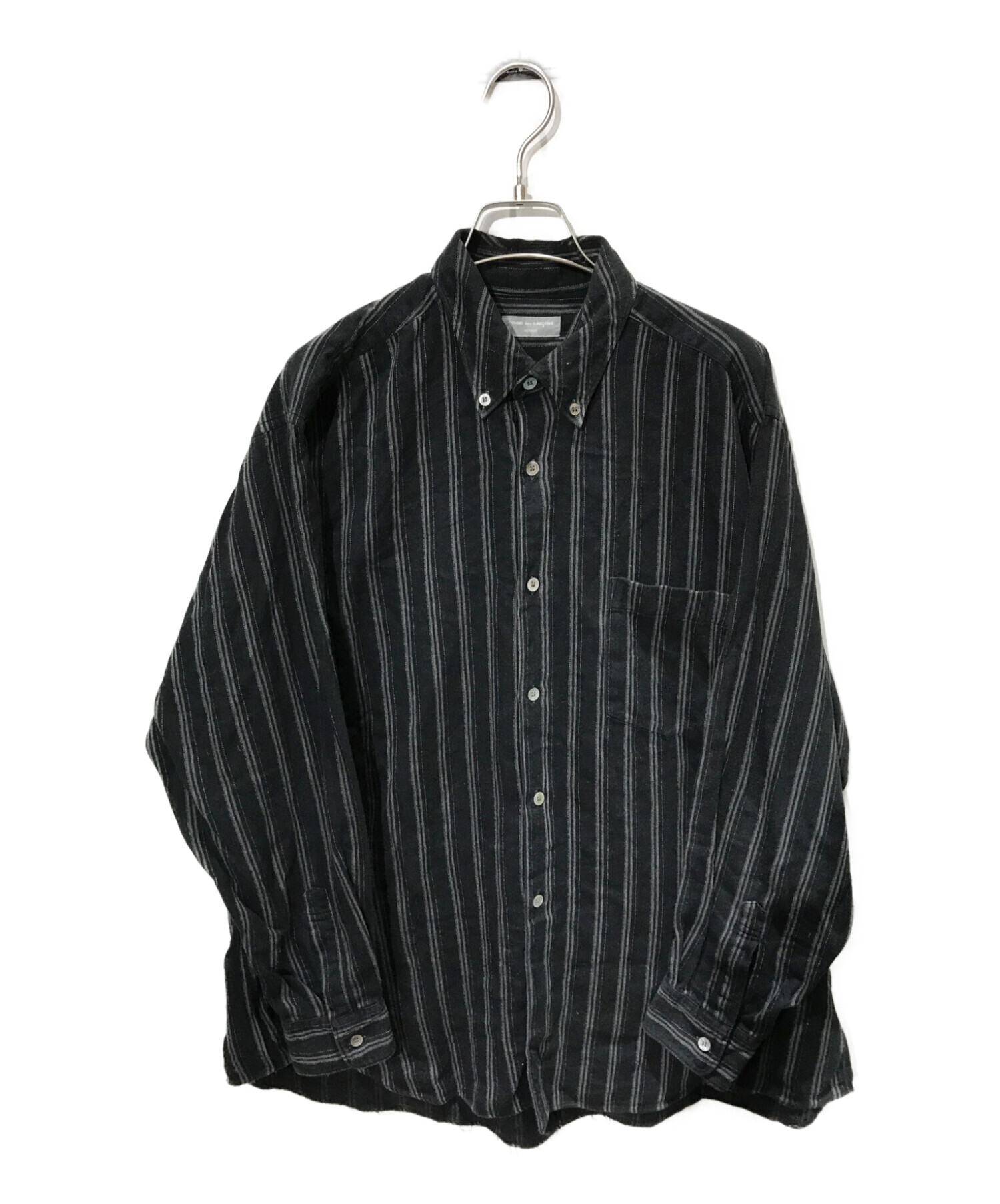 COMME des GARCONS HOMME (コムデギャルソン オム) 90sストライプシャツ ブラック サイズ:表記なし