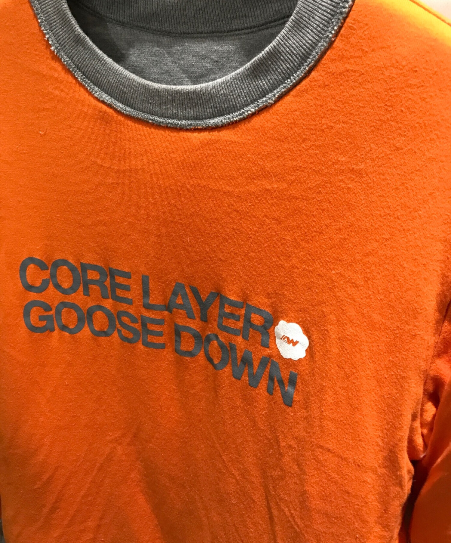 LOOPWHEELER (ループウィラー) CORE LAYER GOOSE DOWN ダウン入り リバーシブルスウェット グレー サイズ:M