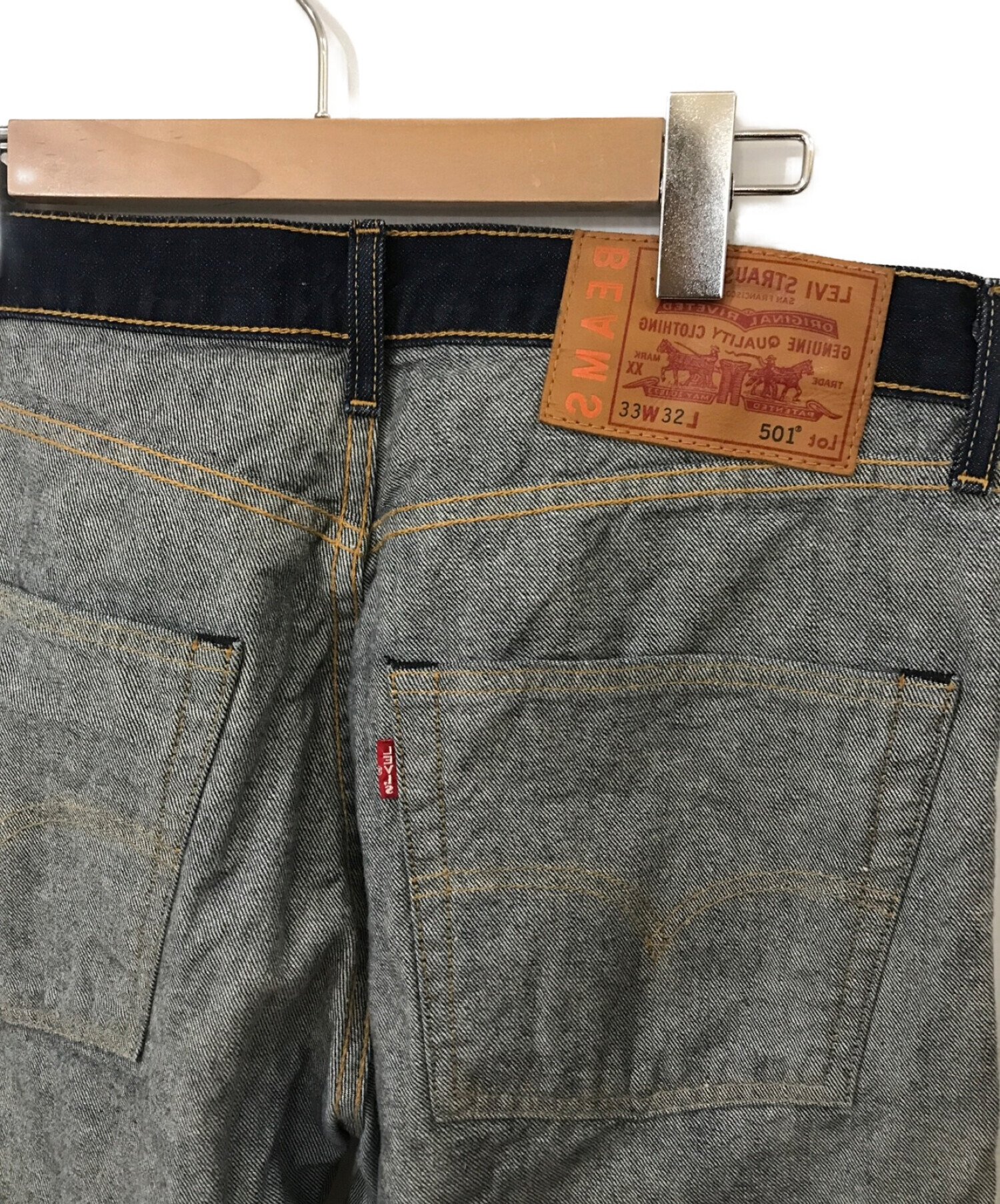 LEVI'S×BEAMS (リーバイス×ビームス) BEAMS別注 LEVI'S 501 INSIDE OUT インディゴ サイズ:W33　L32