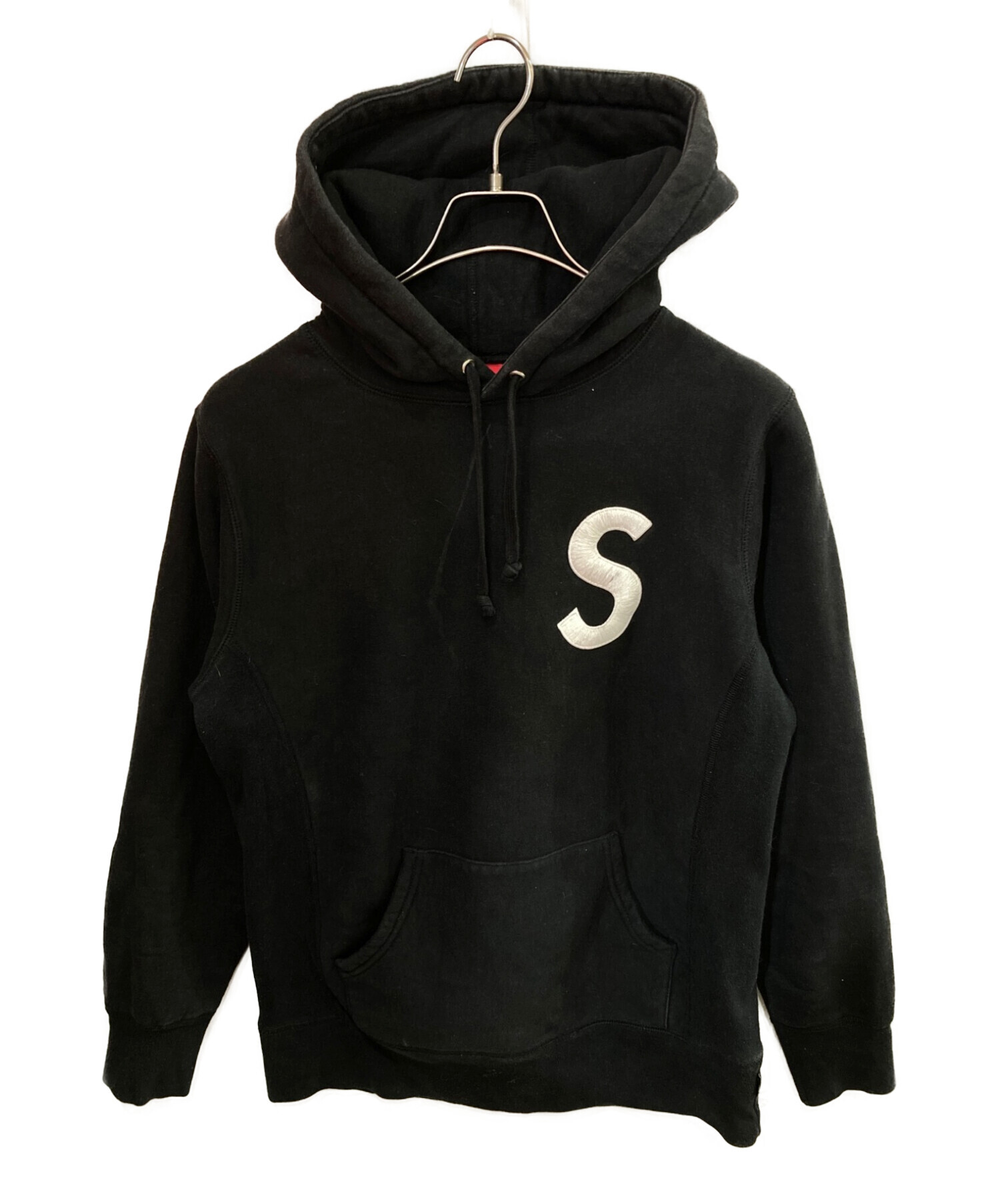 supreme Embossed Logo Hooded ブラック Sサイズ