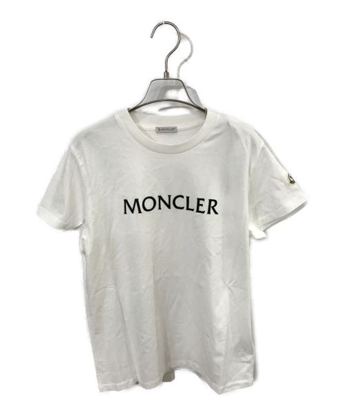 【冬季セール】MONCLER Tシャツ L 着用回数3回程度の備品 ホワイトネックUネック