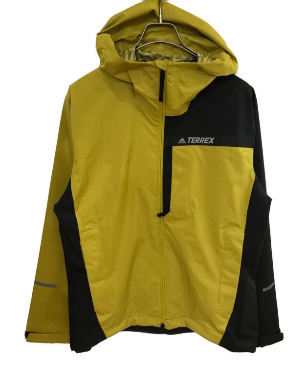 adidas (アディダス) テレックス マルチ RAIN. RDY 2.5層構造 レインジャケット イエロー サイズ:M